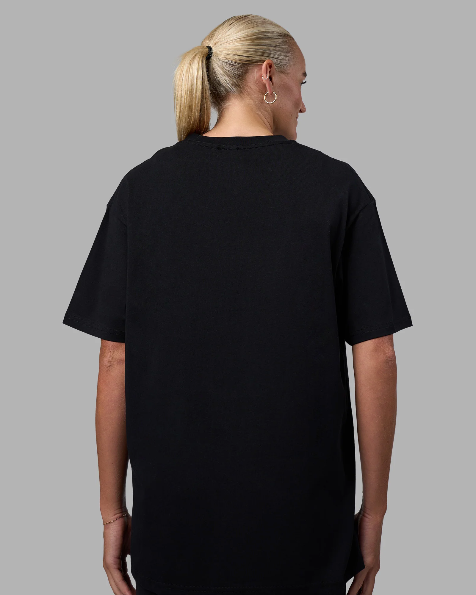 Just Keep Running FLXCotton Oversized Tee - Black - Image 4