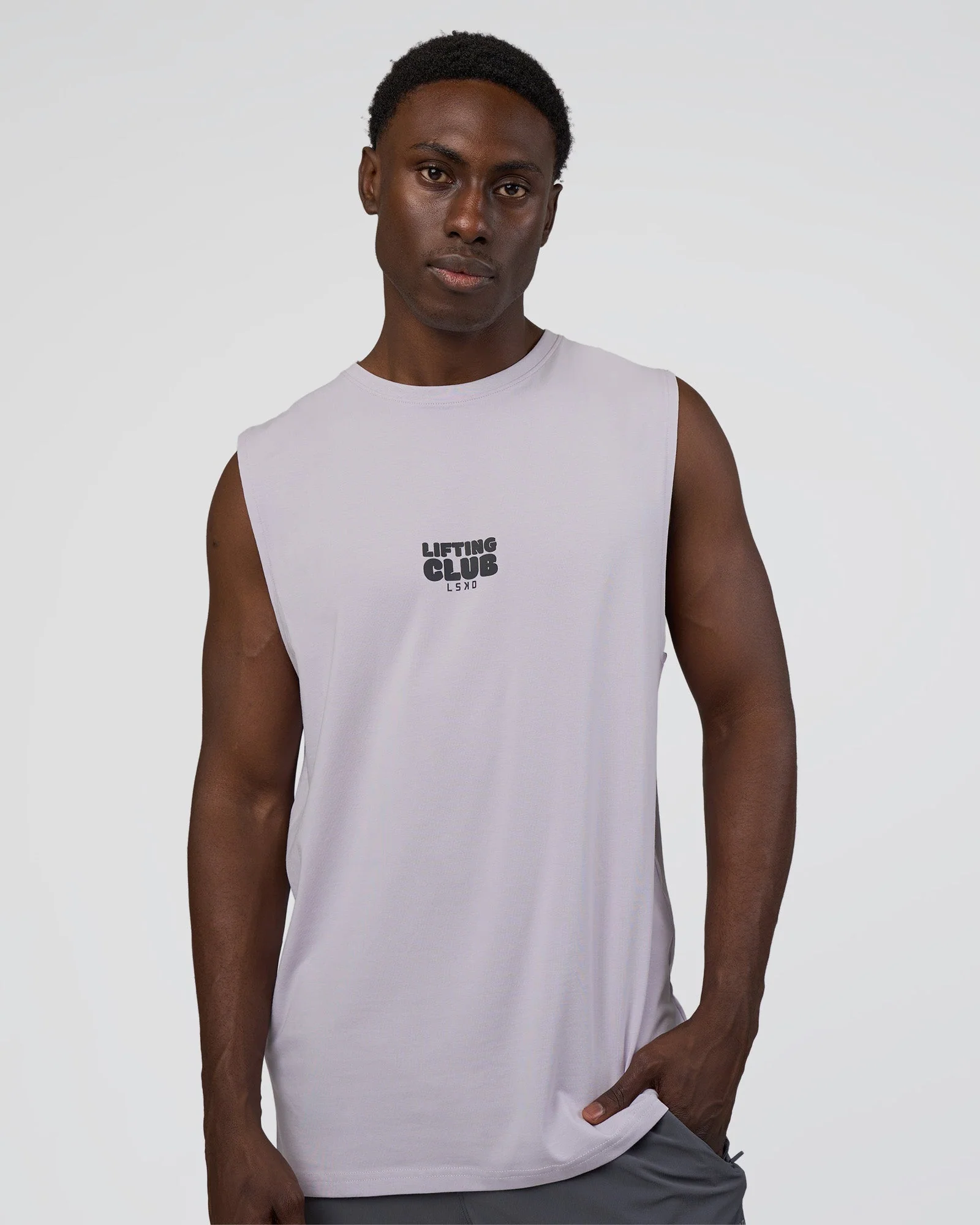 Kettle-B FLXCotton Muscle Tank - Galactic Lilac-Black