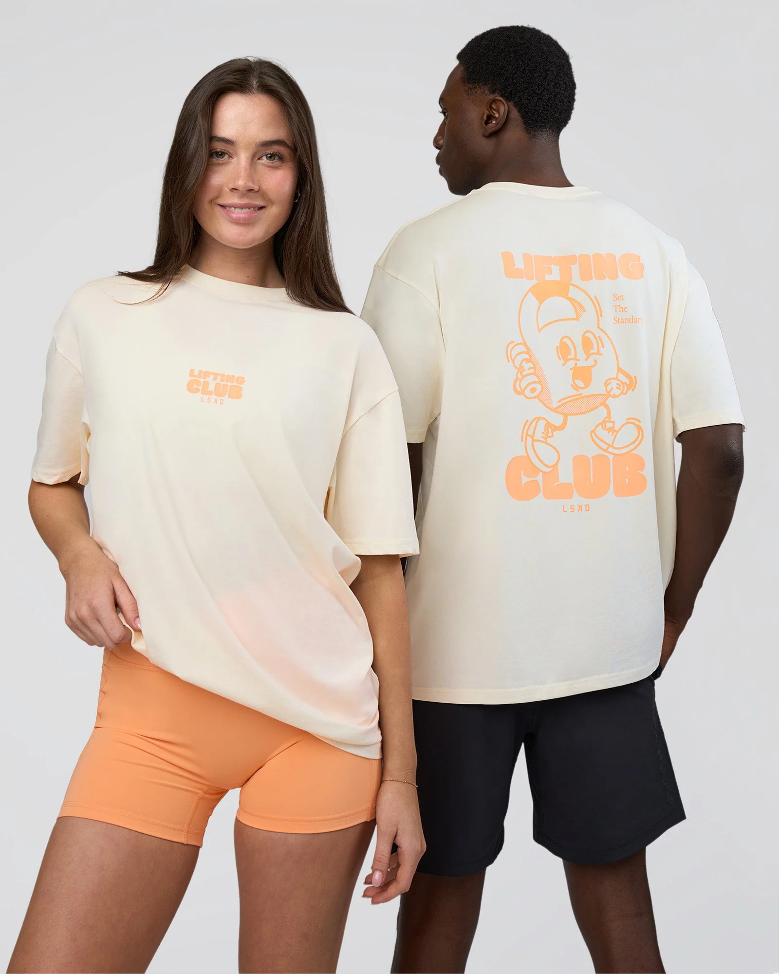 Kettle B FLXCotton Oversized Tee - Sugar Swizzle-Cantaloupe