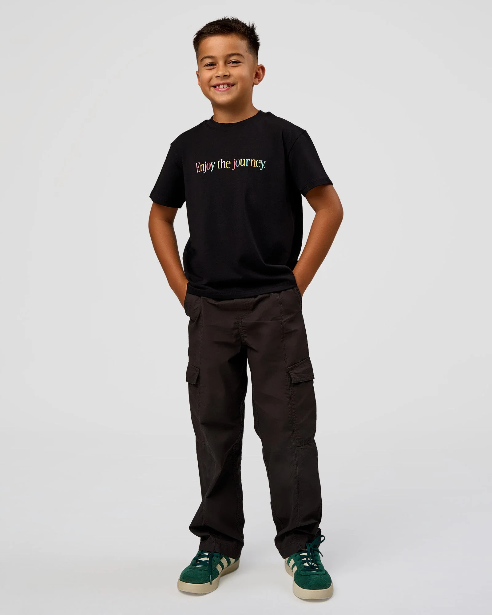 Kids Enjoy the Journey FLXCotton Tee - Black - Image 8