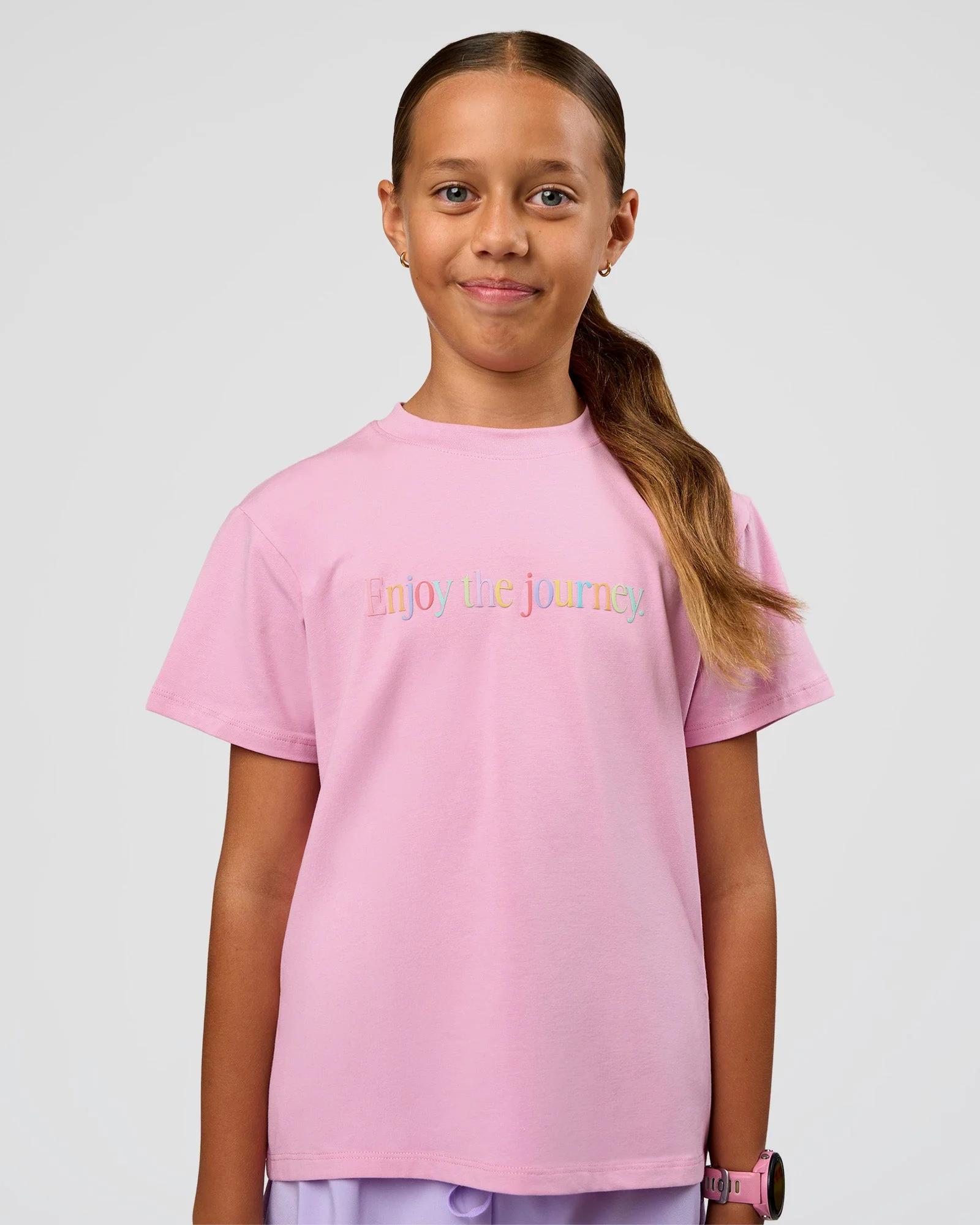 Kids Enjoy the Journey FLXCotton Tee - Bubblegum - Image 4