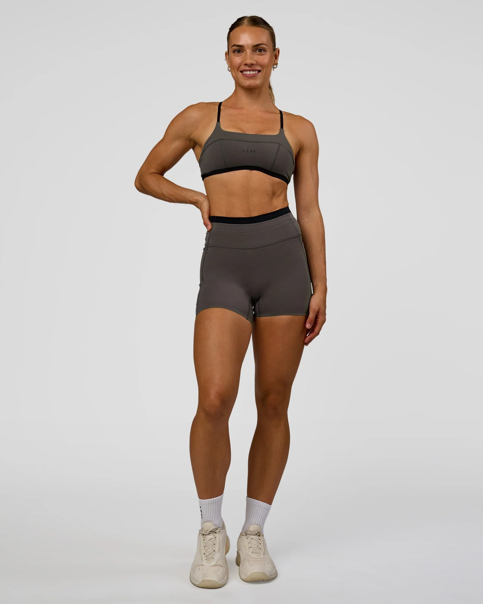 Liberate High-Rise 4" Short Pockets - Duskstone-Black - Image 4