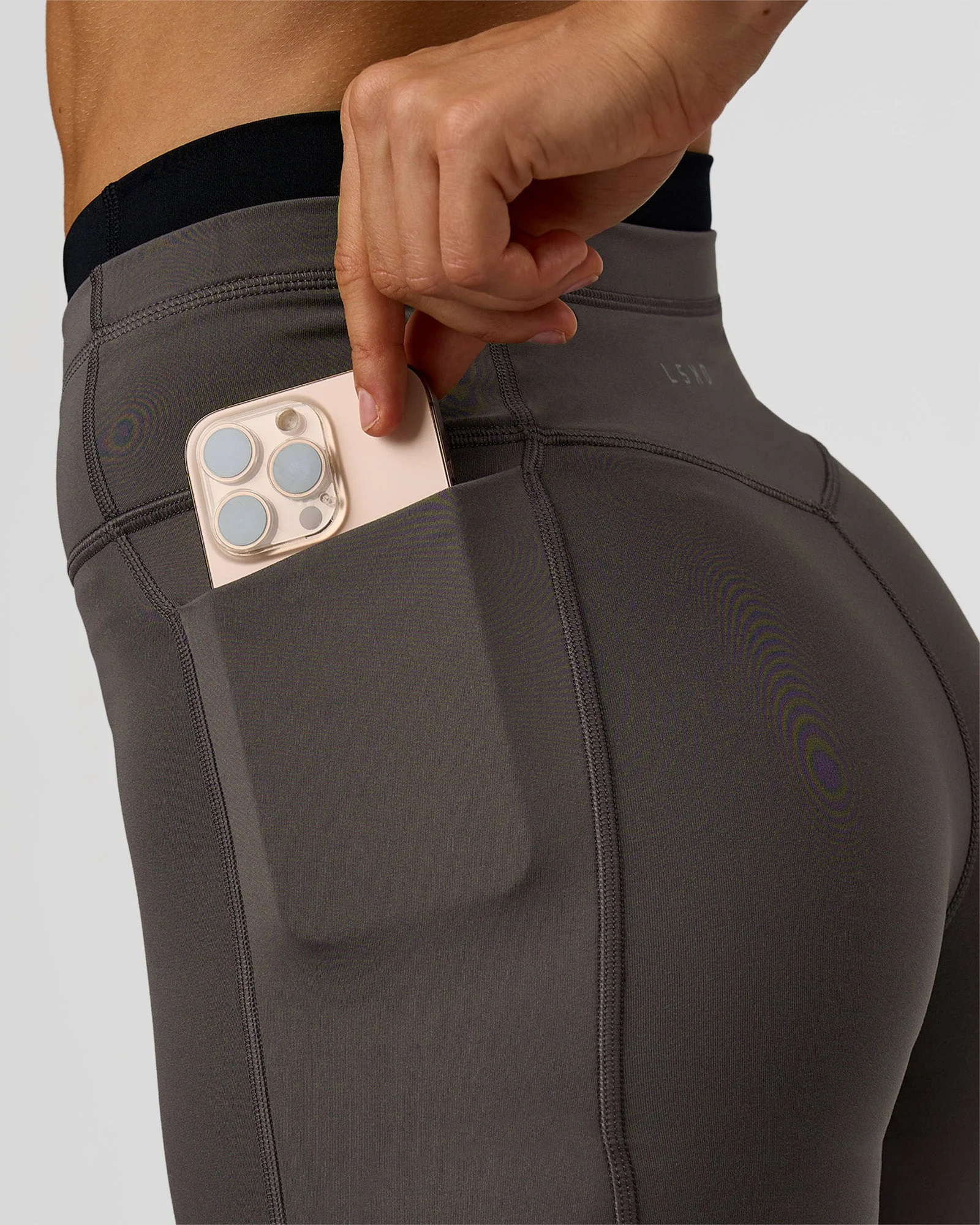 Liberate High-Rise 6" Short Pockets - Duskstone-Black - Image 2