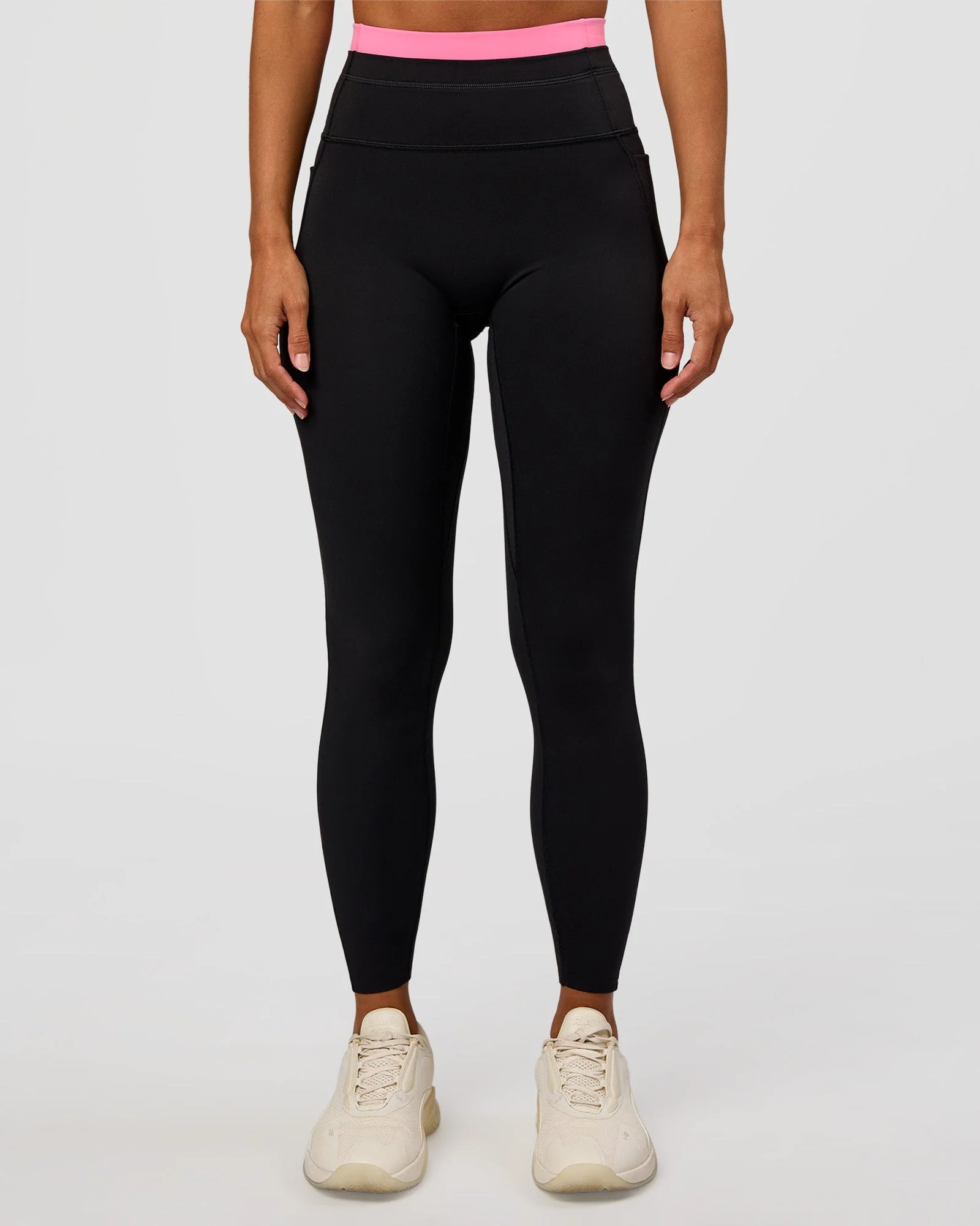Liberate High-Rise Full Length Legging Pockets - Black-Candy Pink - Image 7