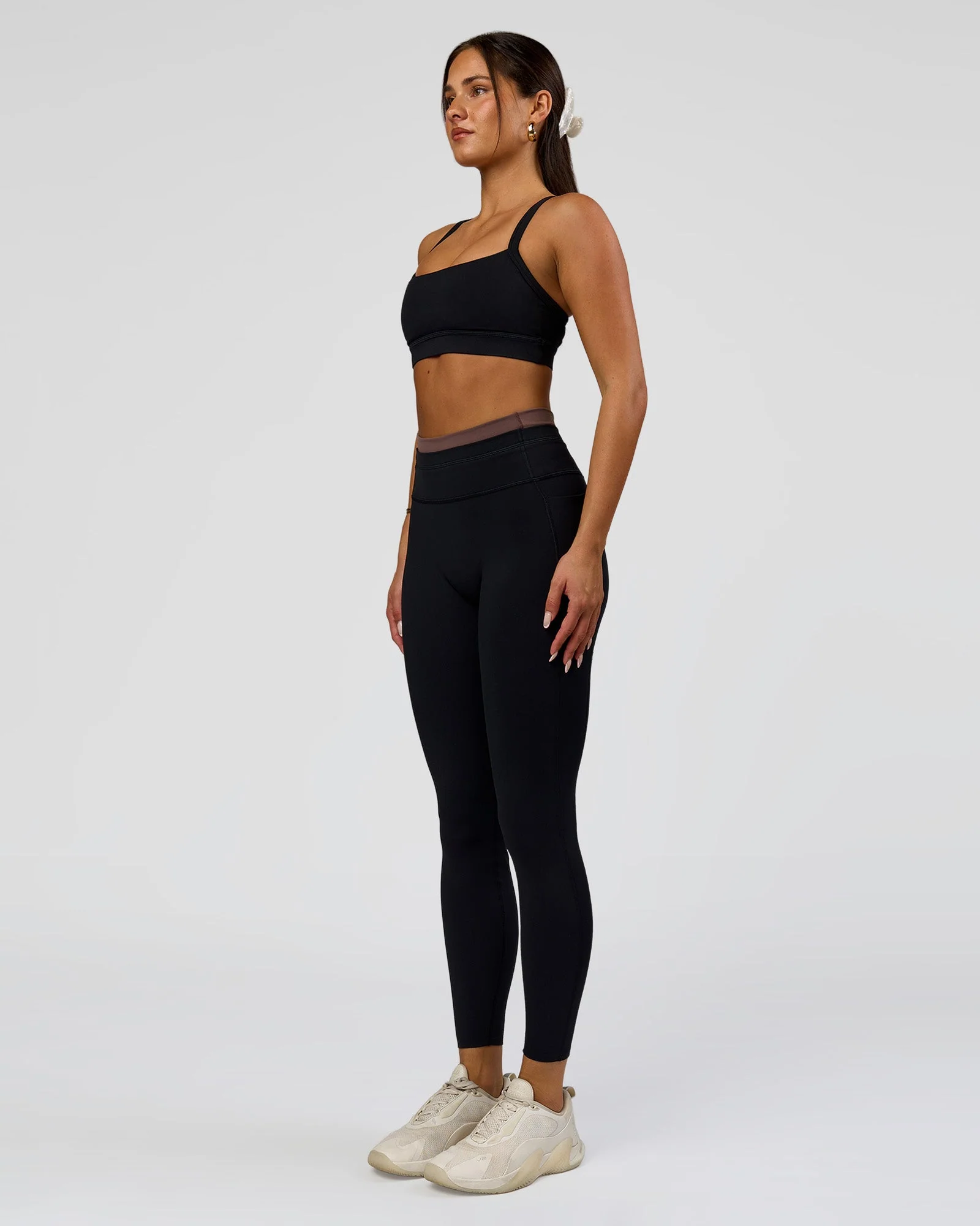 Liberate High-Rise Full Length Legging Pockets - Black-Cocoa Powder - Image 5
