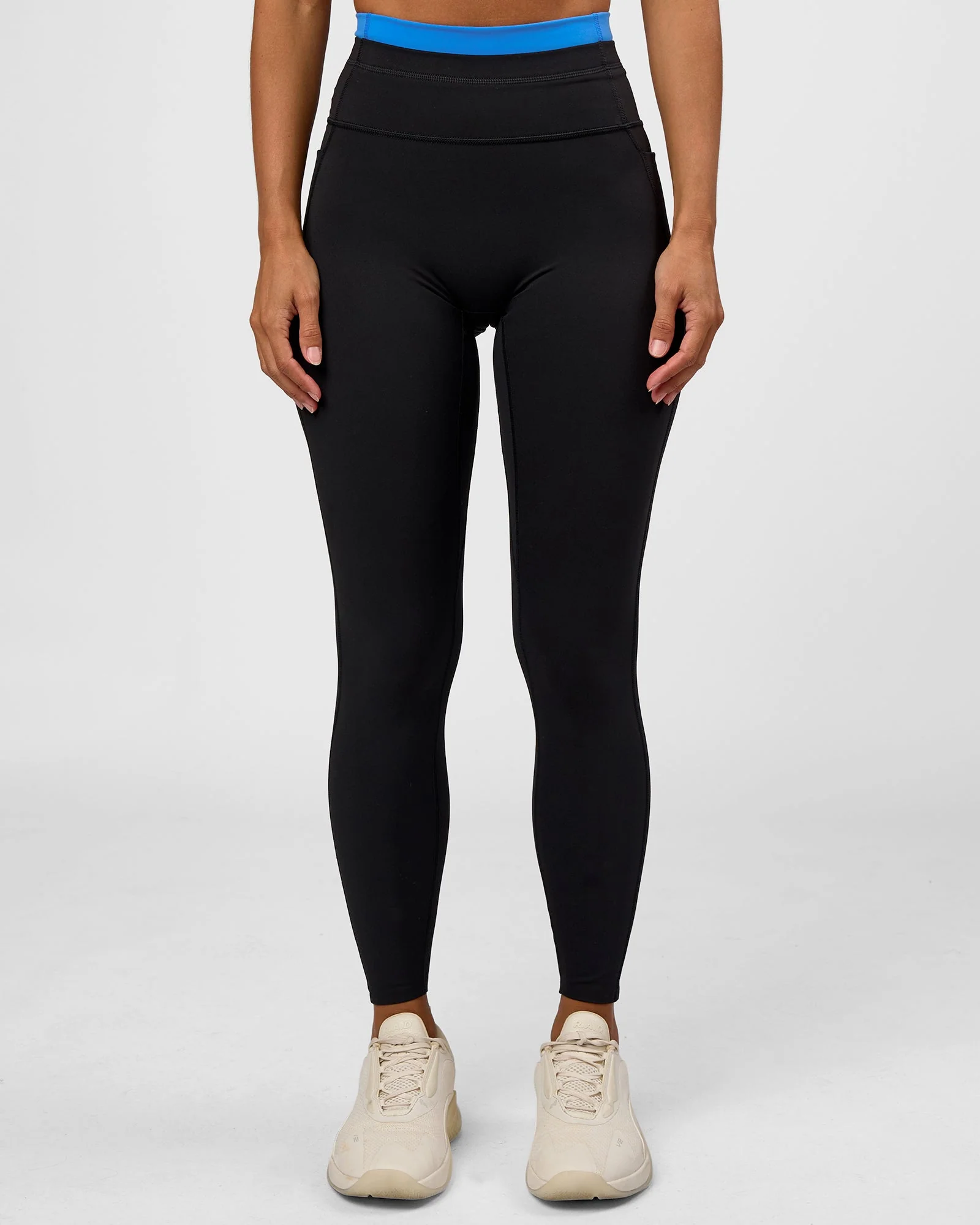 Liberate High-Rise Full Length Legging Pockets - Black-Palace Blue