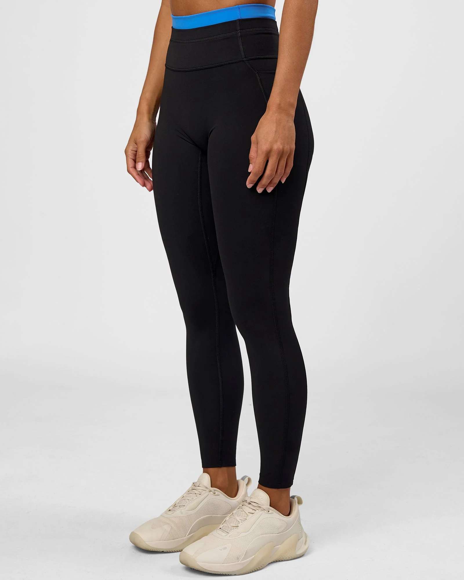Liberate High-Rise Full Length Legging Pockets - Black-Palace Blue - Image 4