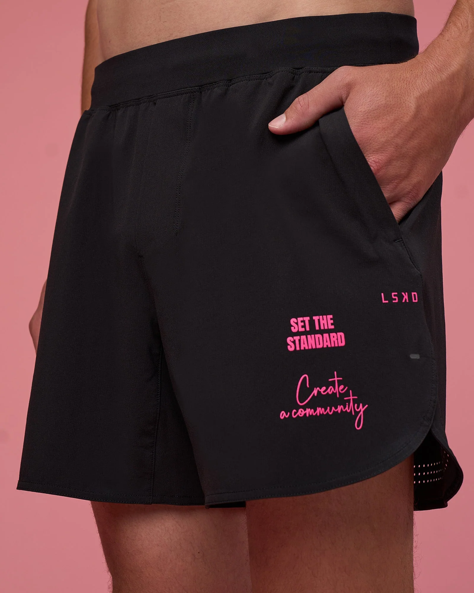 Lift 6" Short - Black-Ultra Pink