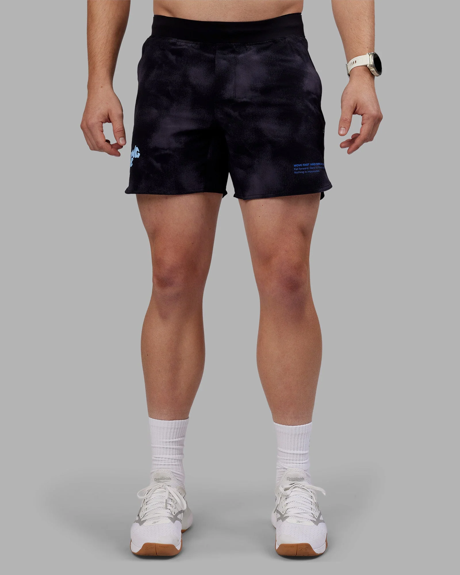 Lift 6" Short - Black Washed-Blue