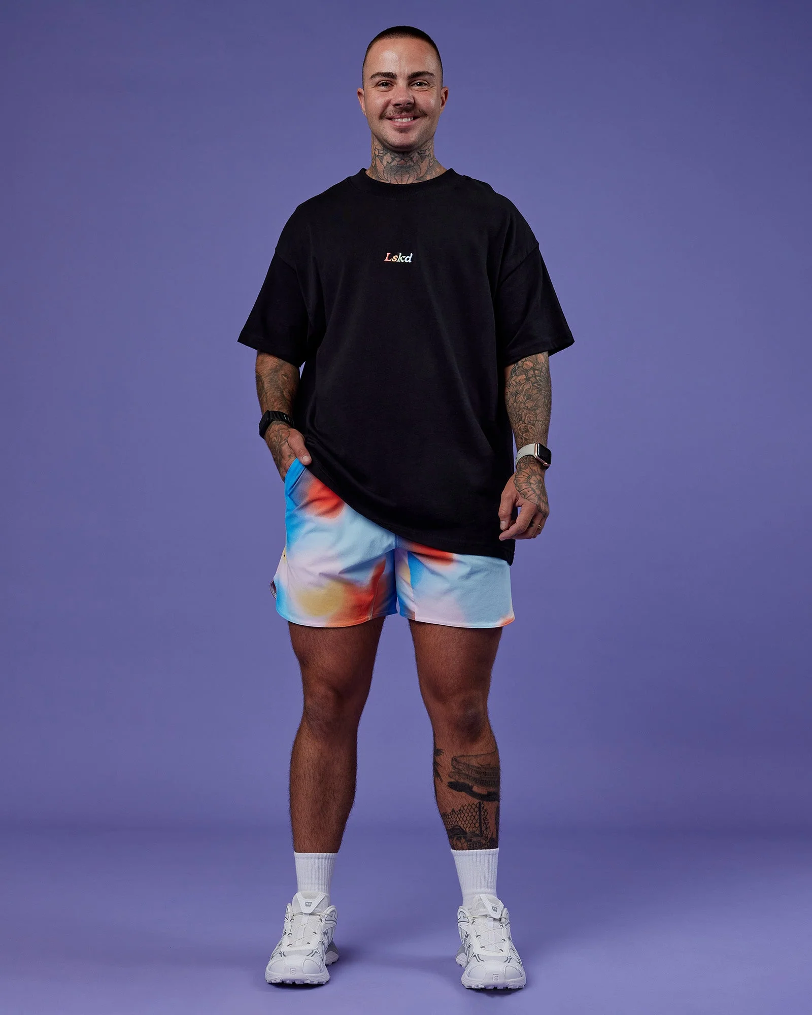 Lift 6" Short - Rainbow Shade Print - Image 10
