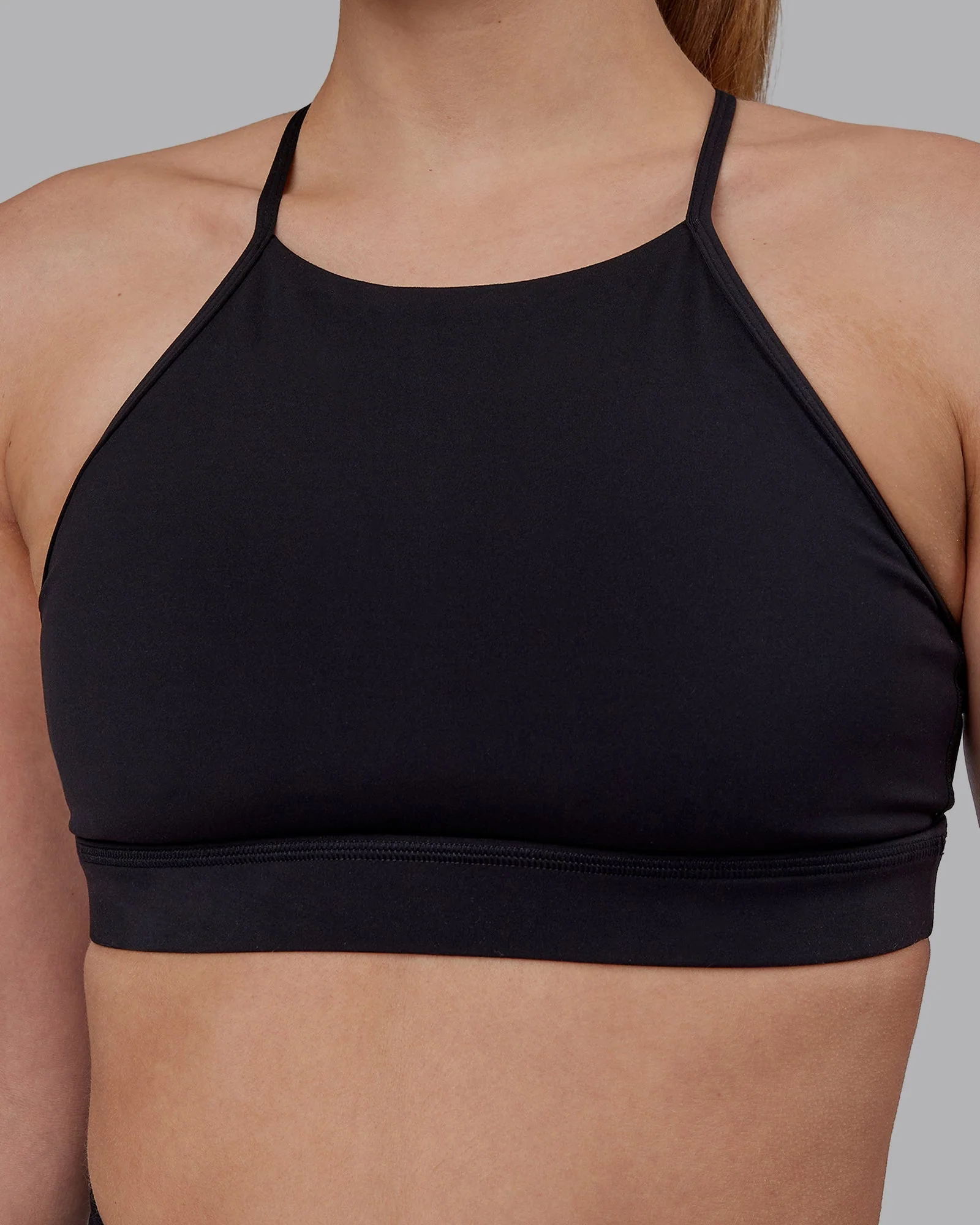 Lift High Neck Sports Bra - Black - Image 4