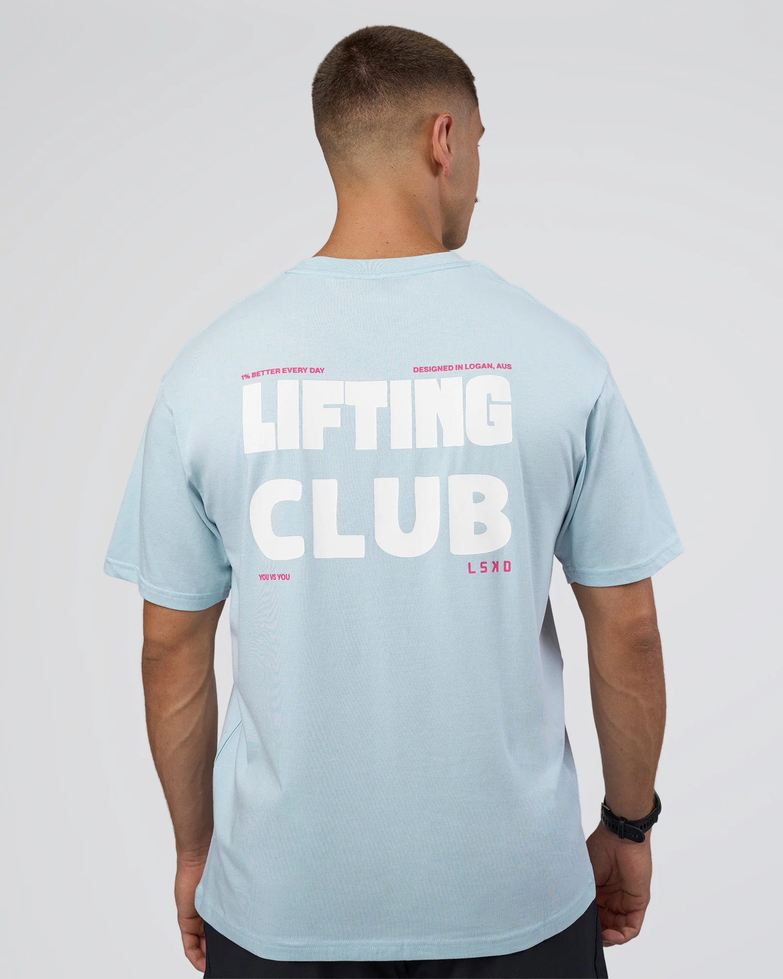 Lifting FLXCotton Oversized Tee - Blue Aura-Ultra Pink - Image 2