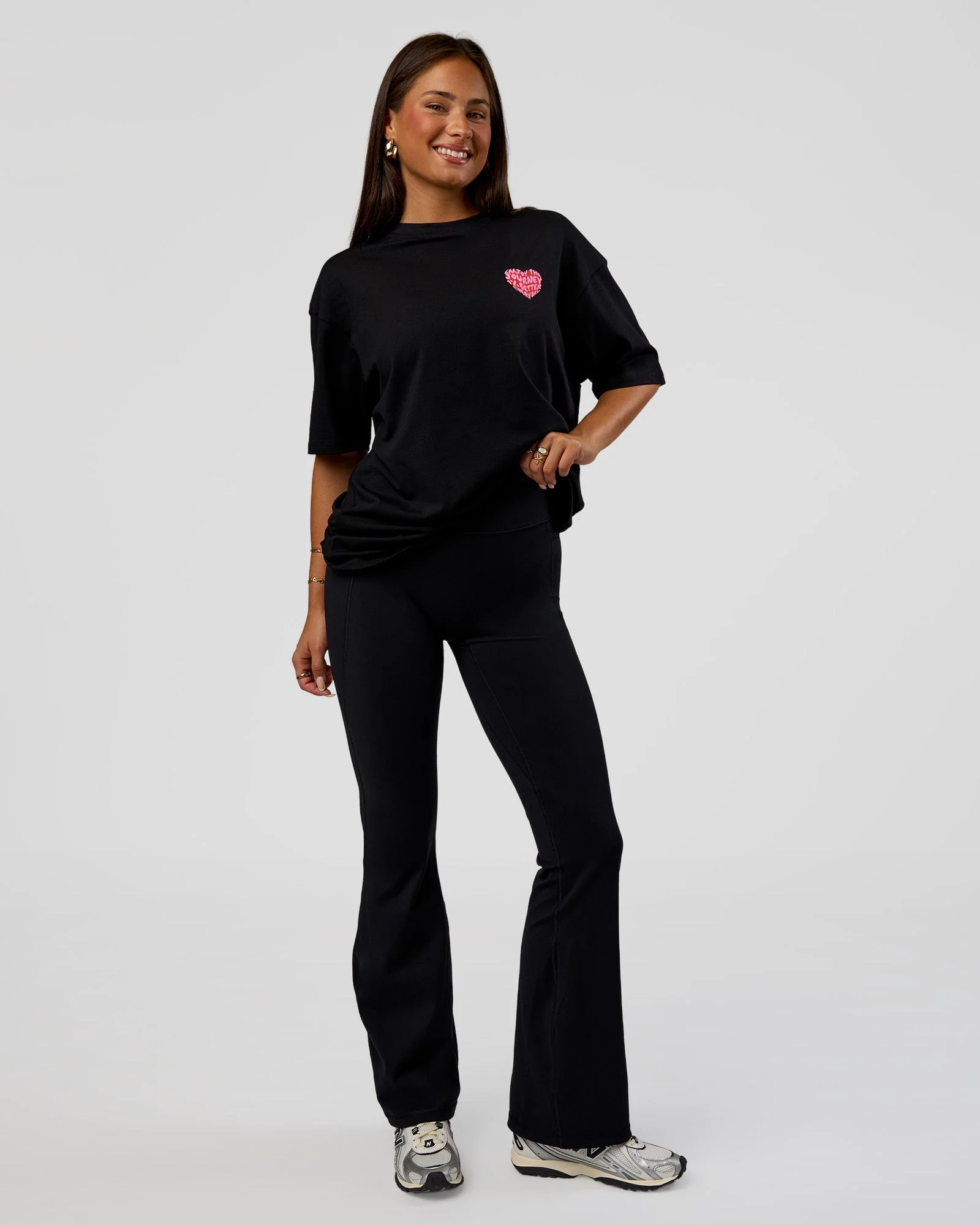 Love the Journey FLXCotton Oversized Tee - Black-Flame - Image 11