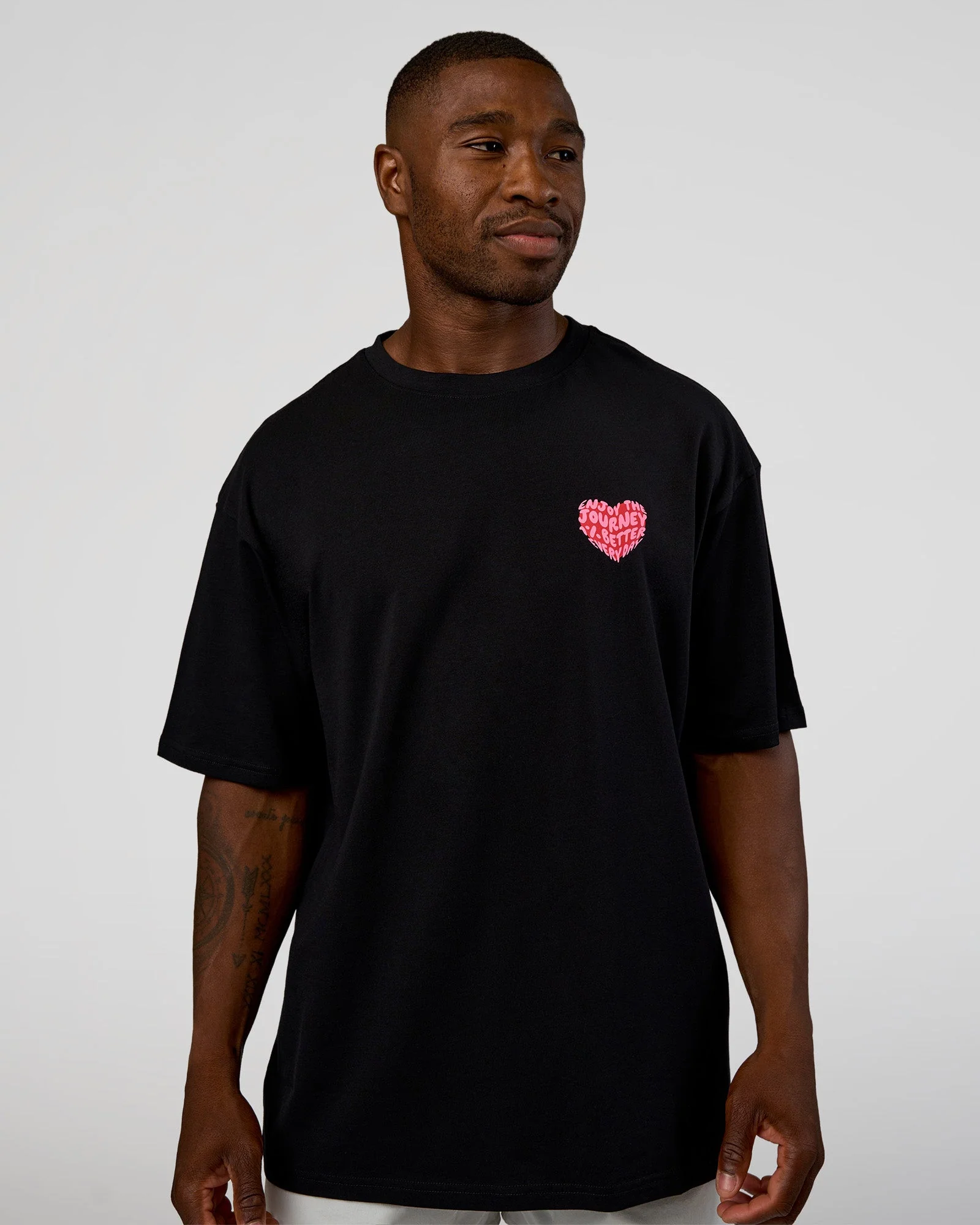 Love the Journey FLXCotton Oversized Tee - Black-Flame - Image 3