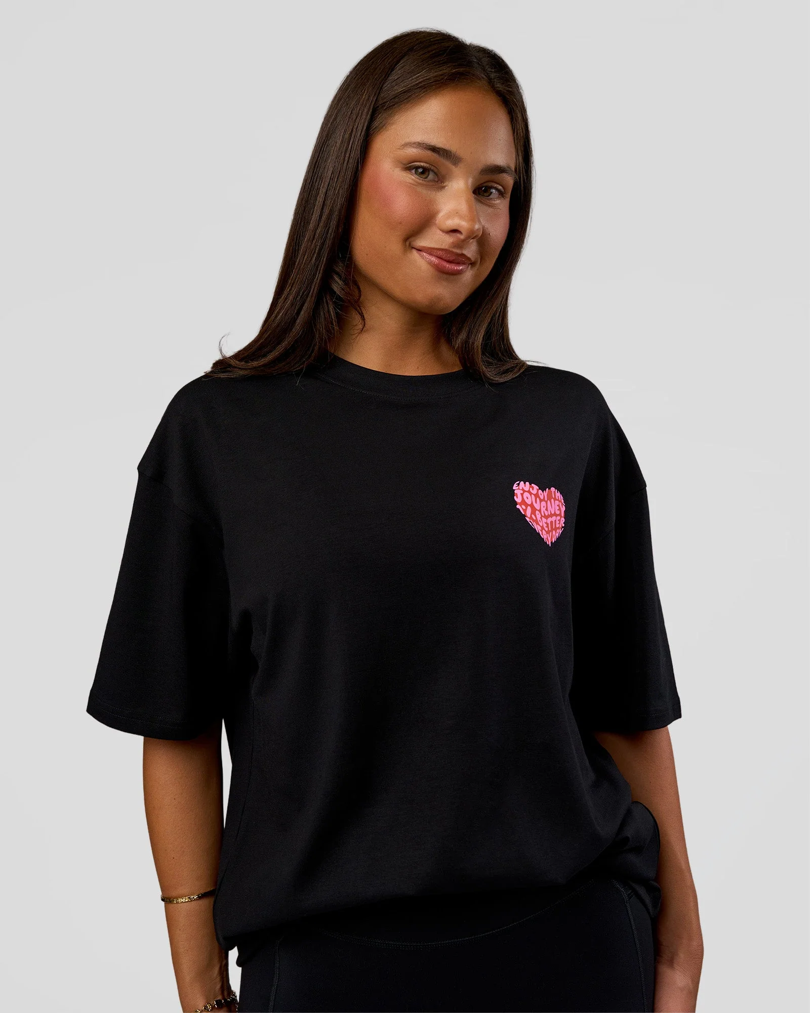 Love the Journey FLXCotton Oversized Tee - Black-Flame - Image 5