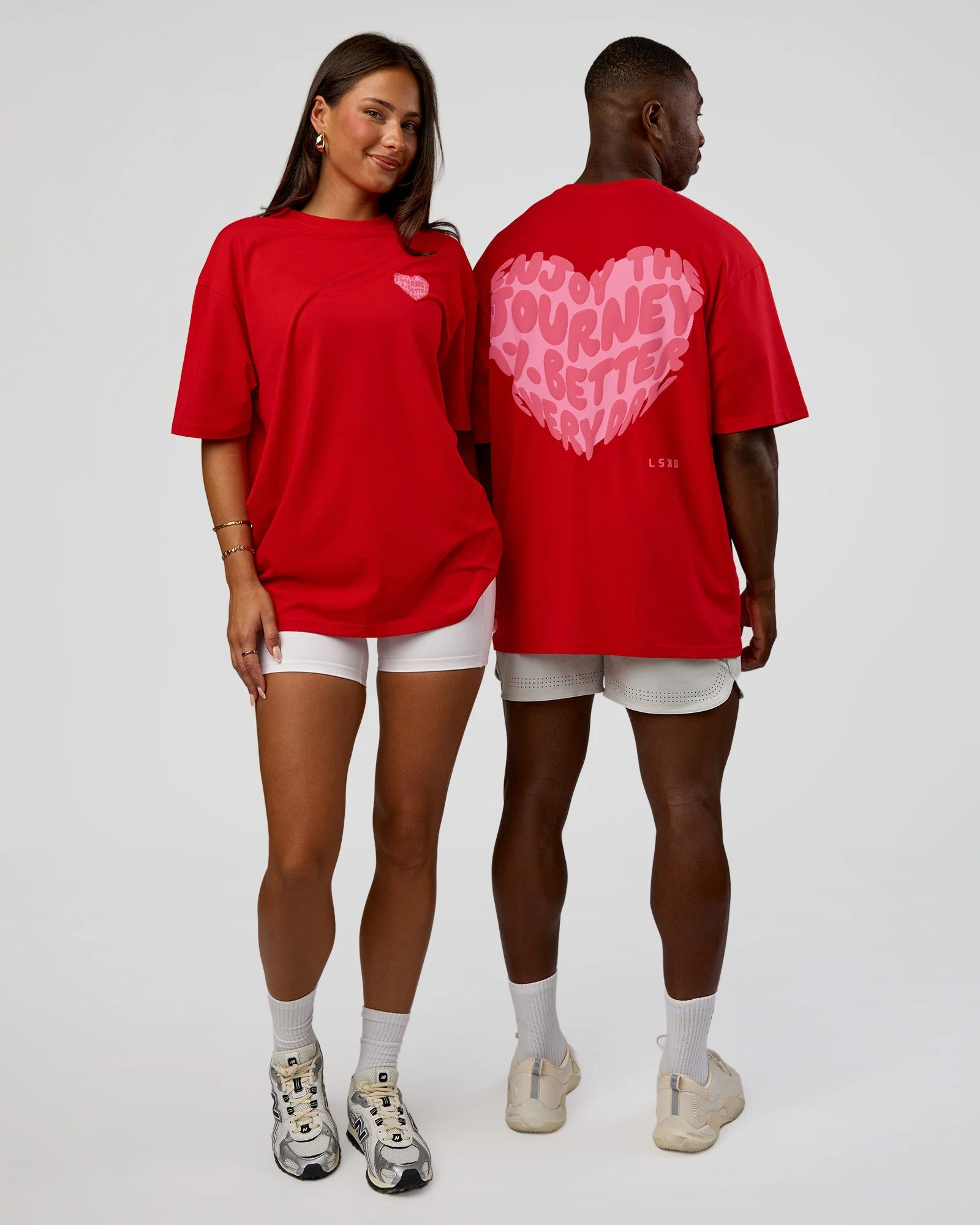Love the Journey FLXCotton Oversized Tee - Flame-Candy Pink