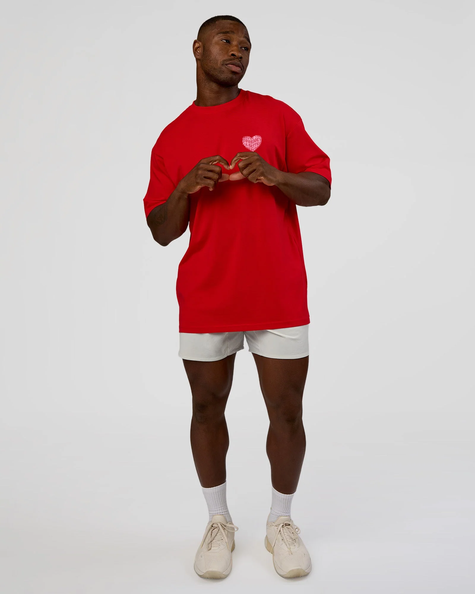 Love the Journey FLXCotton Oversized Tee - Flame-Candy Pink - Image 7