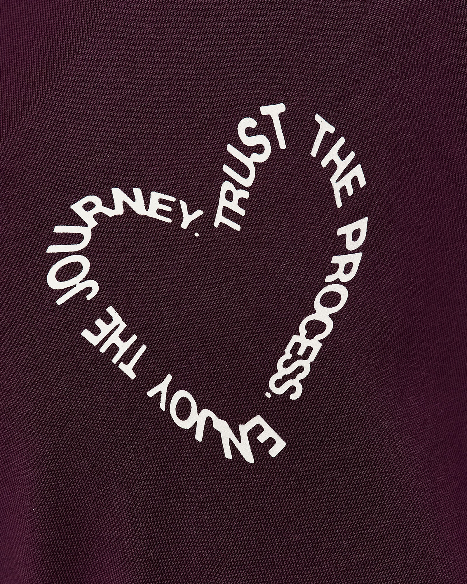 Love The Process FLXCotton Oversize Tee - Midnight Plum-White - Image 7