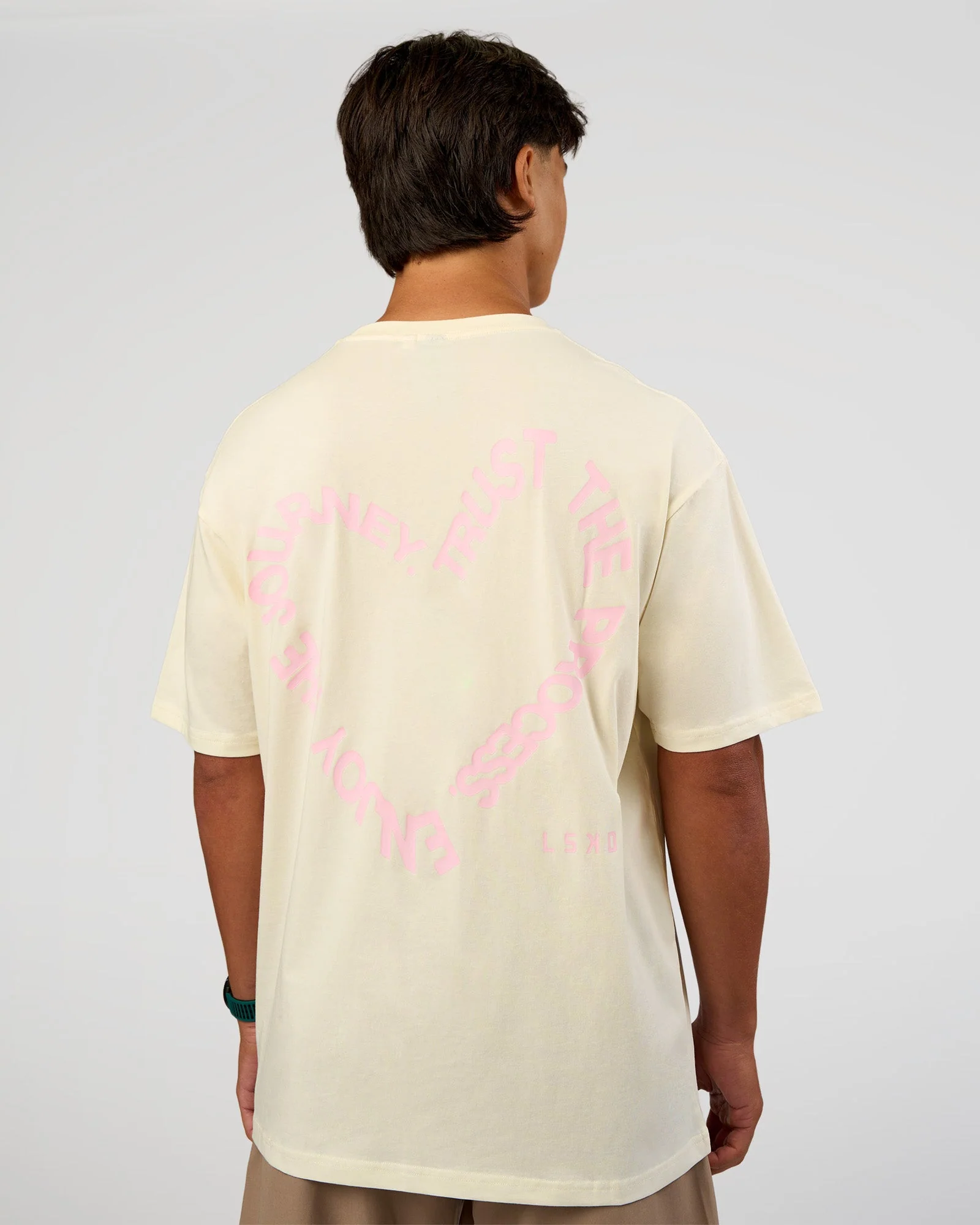 Love The Process FLXCotton Oversize Tee - Off White-Marshmallow - Image 2