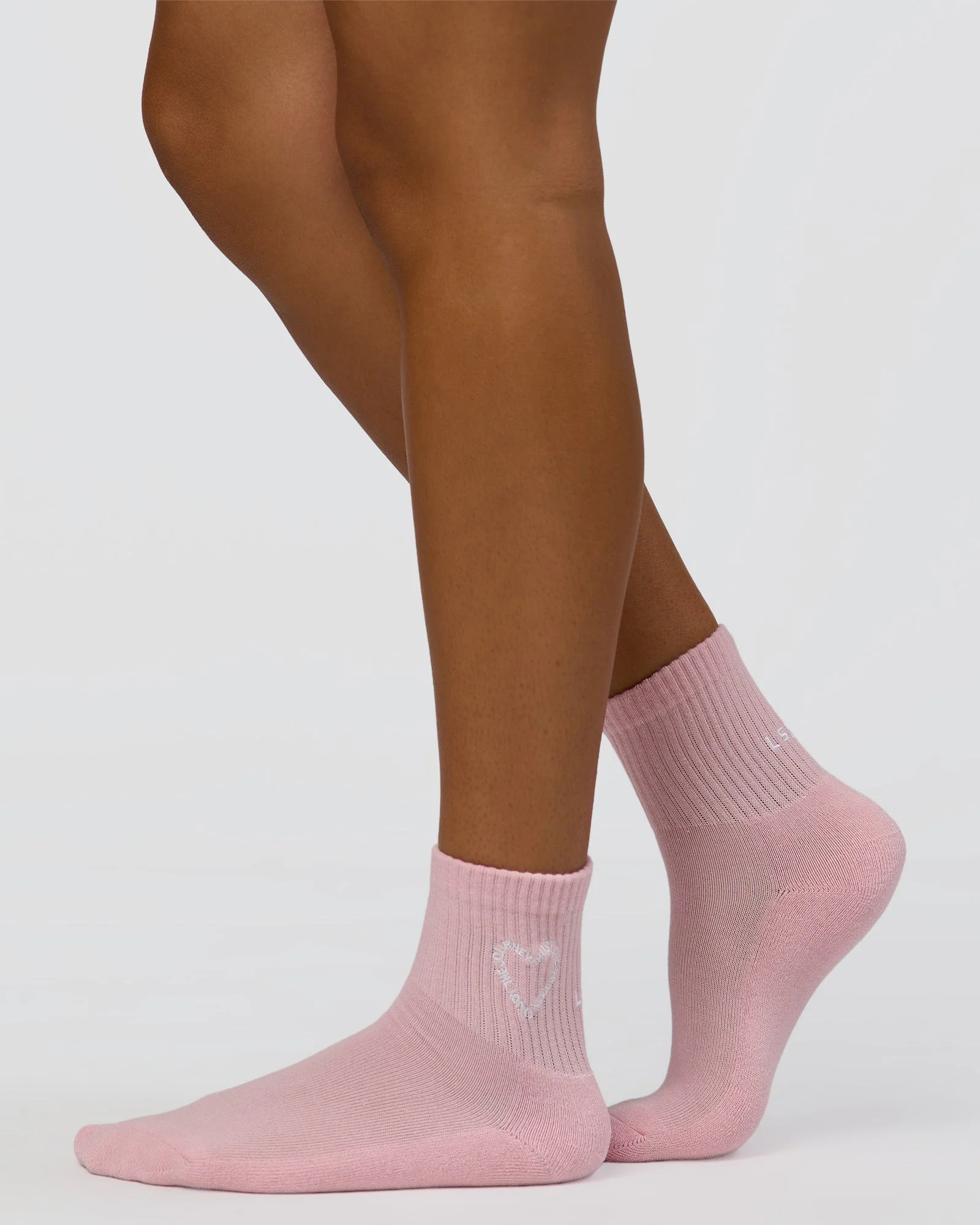 Love The Process Quarter Socks - Marshmallow-White