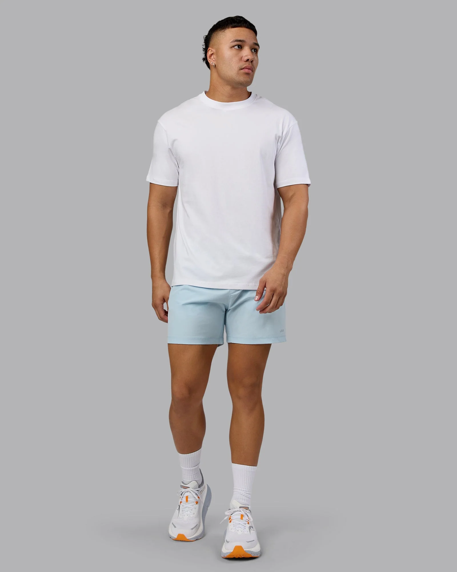 Love The Run FLXCotton Tee Oversize - White-Dark Moss - Image 5