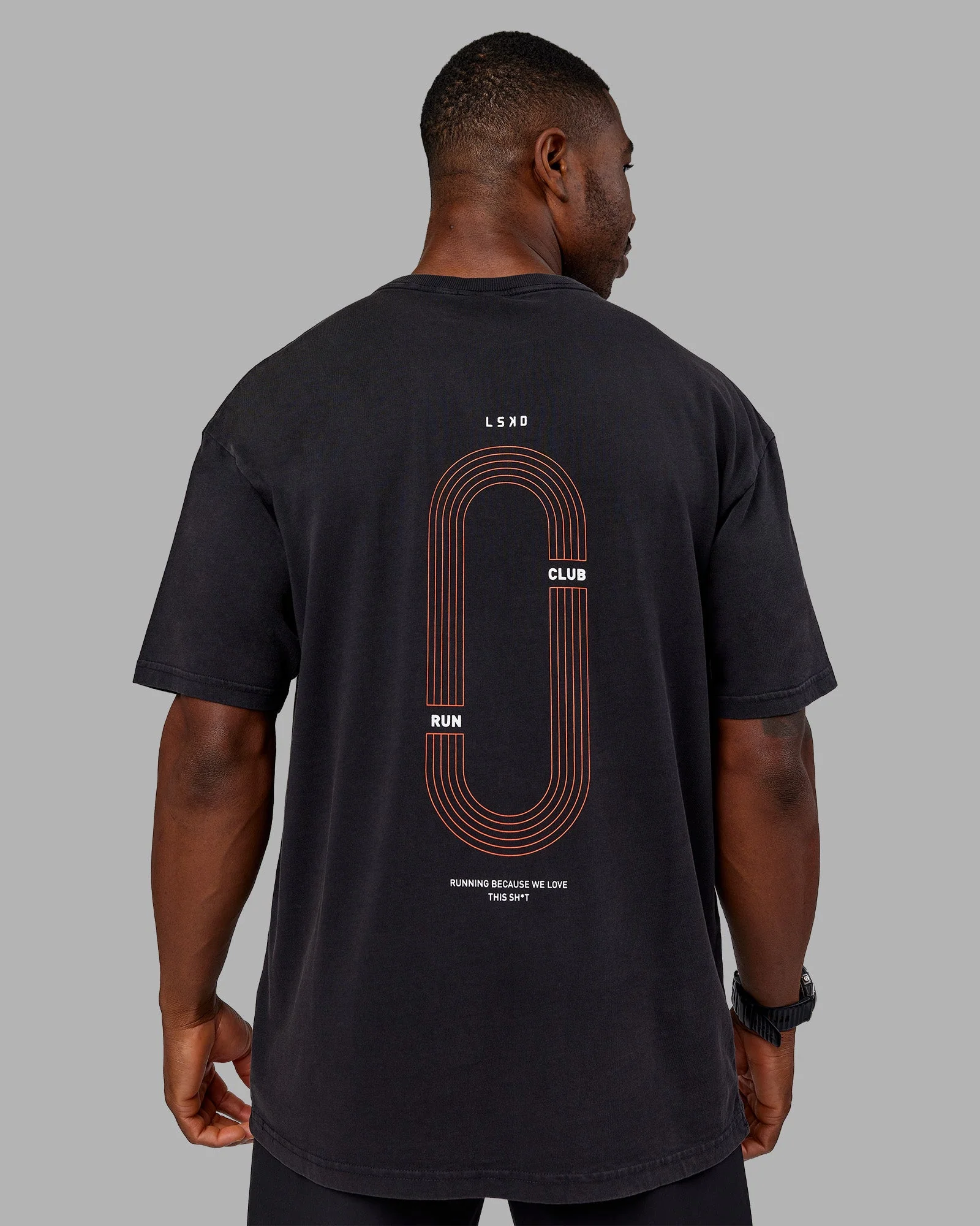 Love this S**t Washed Heavyweight Oversized Tee - Washed Black-Ultra Orange - Image 11