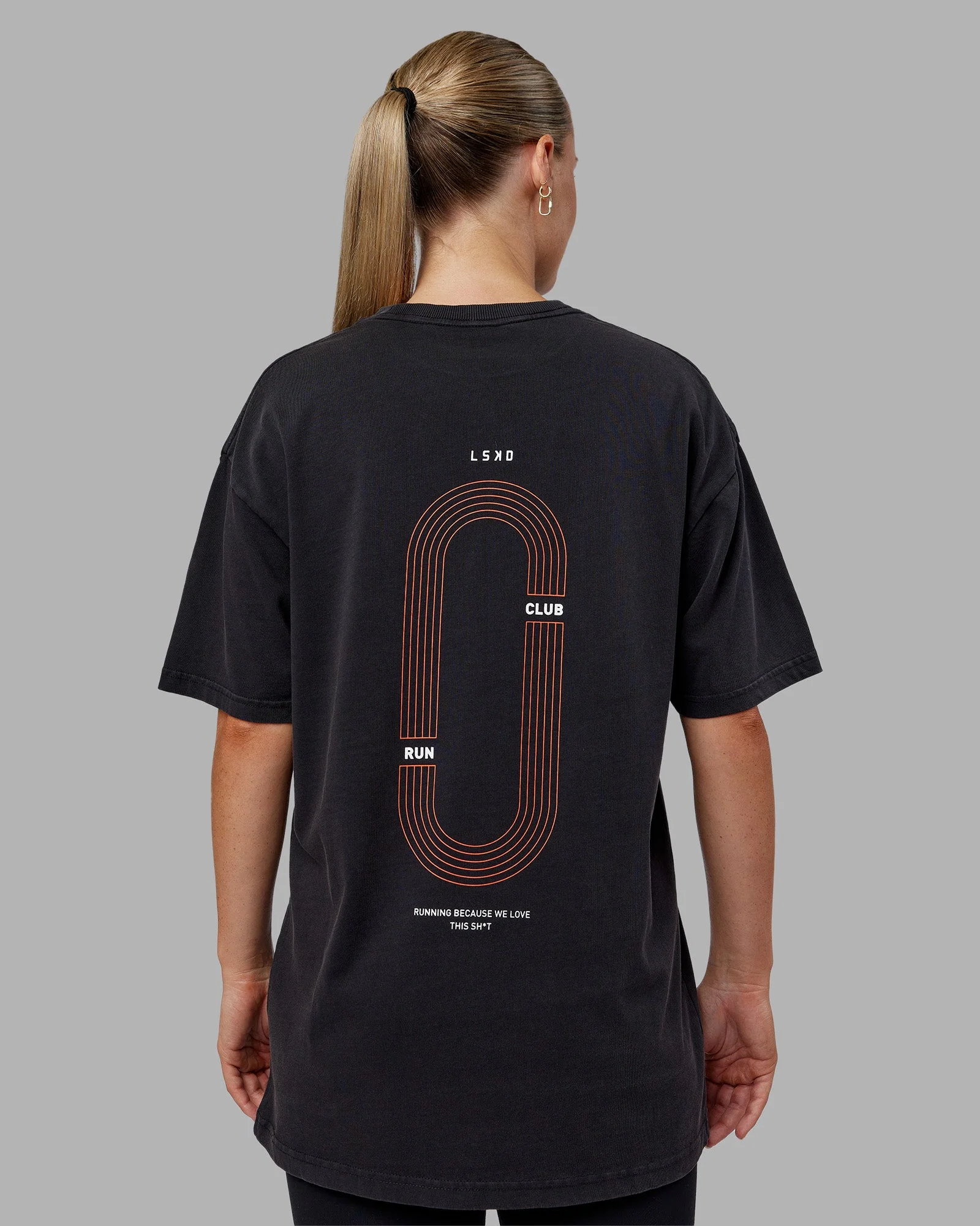 Love this S**t Washed Heavyweight Oversized Tee - Washed Black-Ultra Orange - Image 2