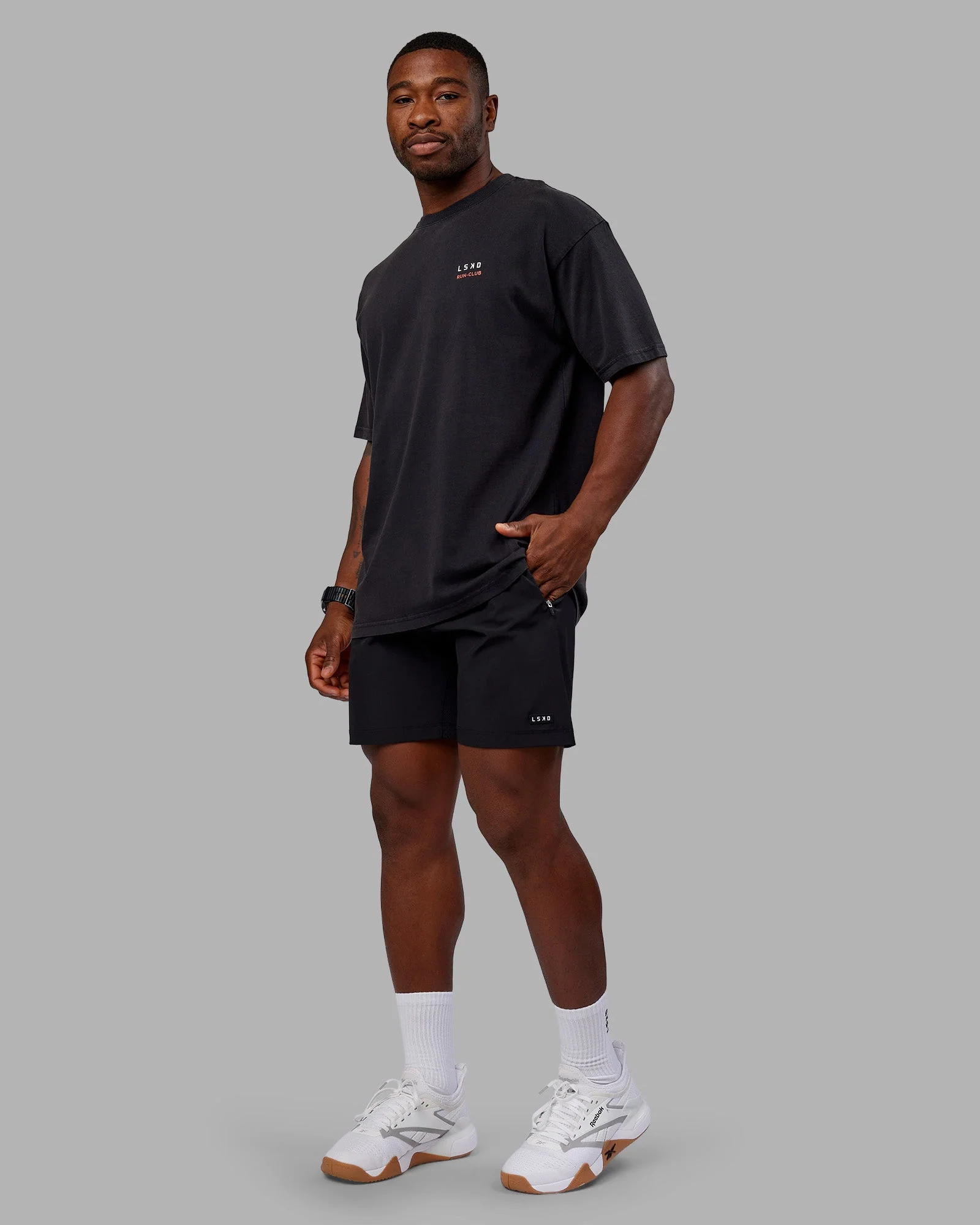 Love this S**t Washed Heavyweight Oversized Tee - Washed Black-Ultra Orange - Image 5