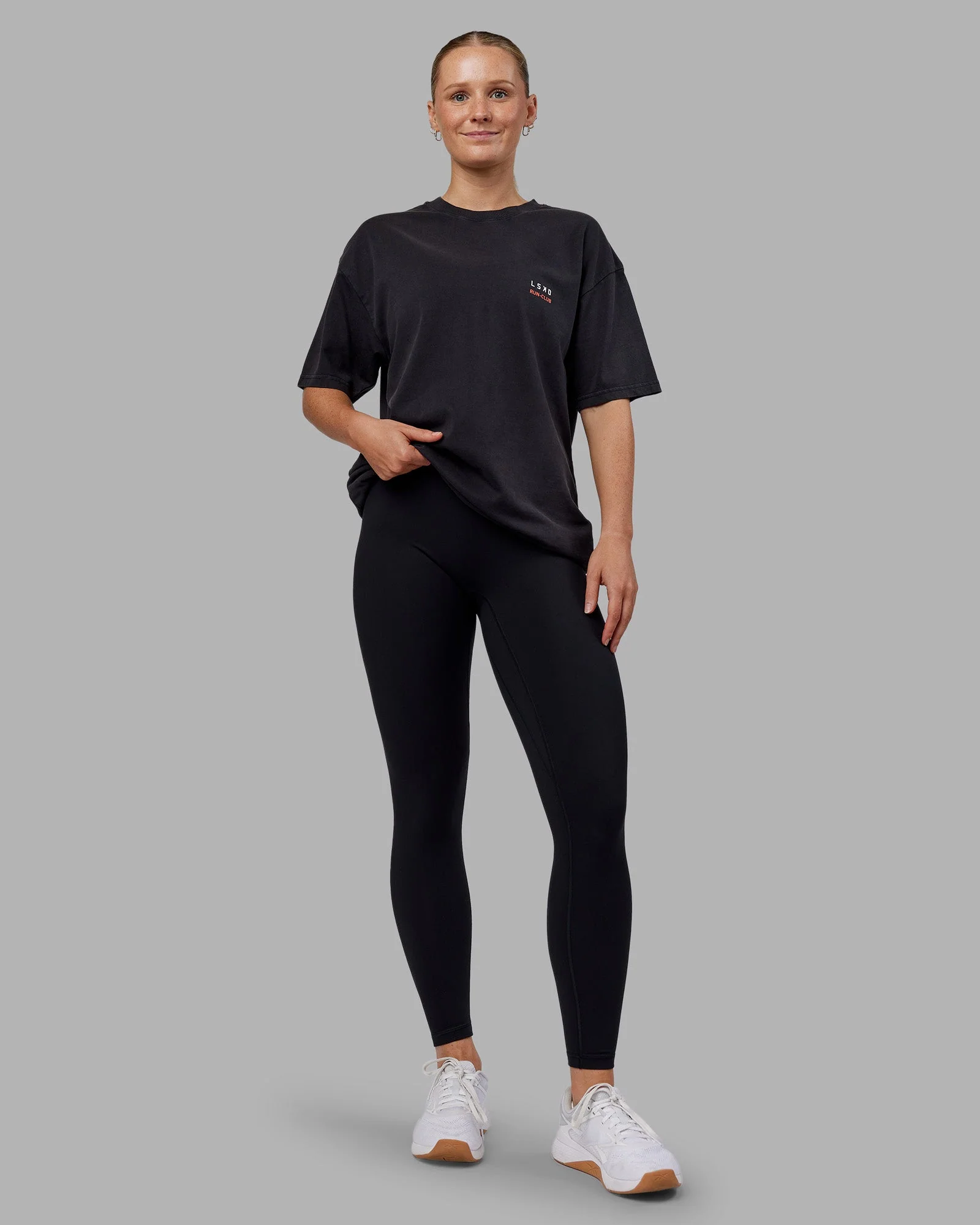 Love this S**t Washed Heavyweight Oversized Tee - Washed Black-Ultra Orange - Image 6