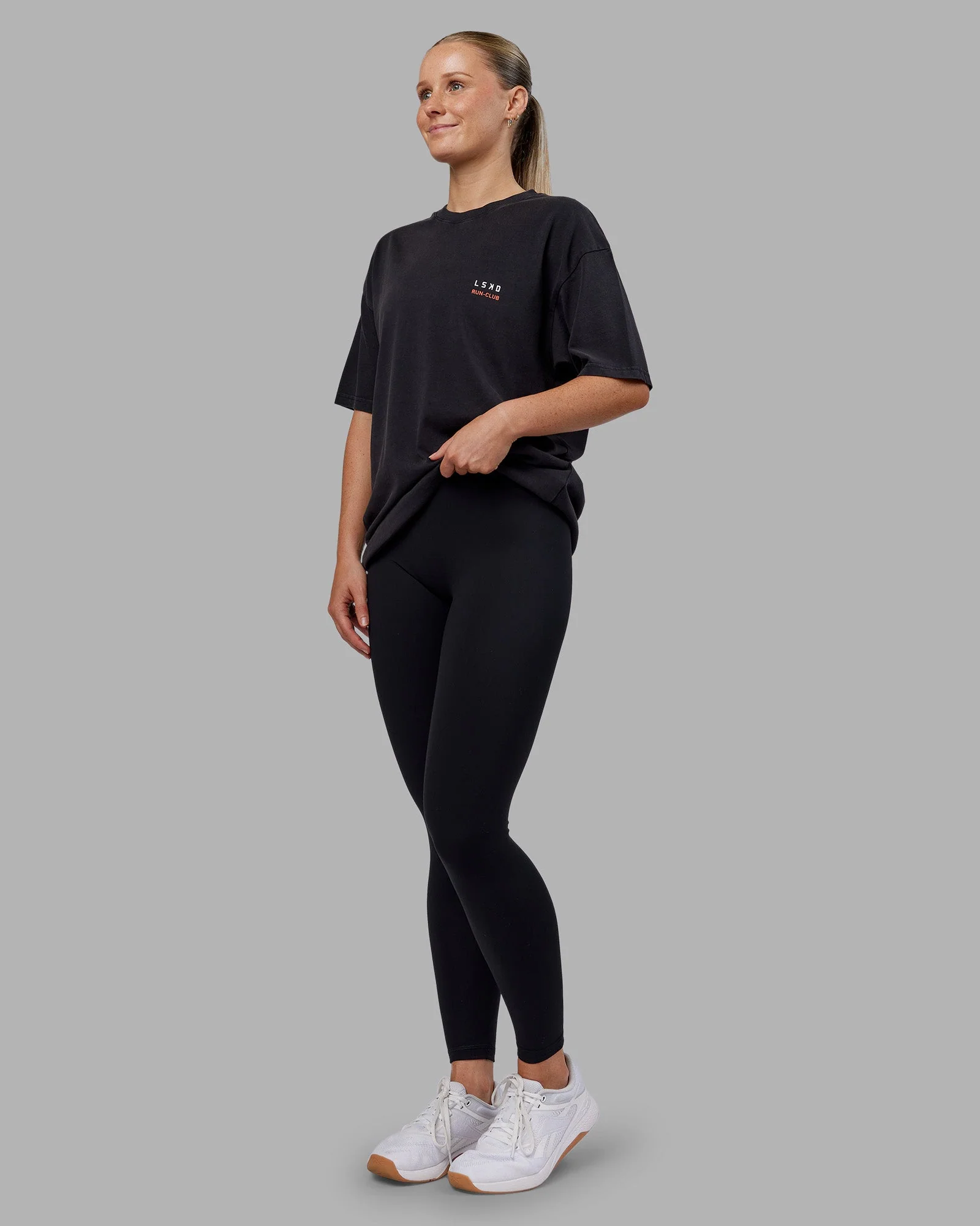 Love this S**t Washed Heavyweight Oversized Tee - Washed Black-Ultra Orange - Image 8