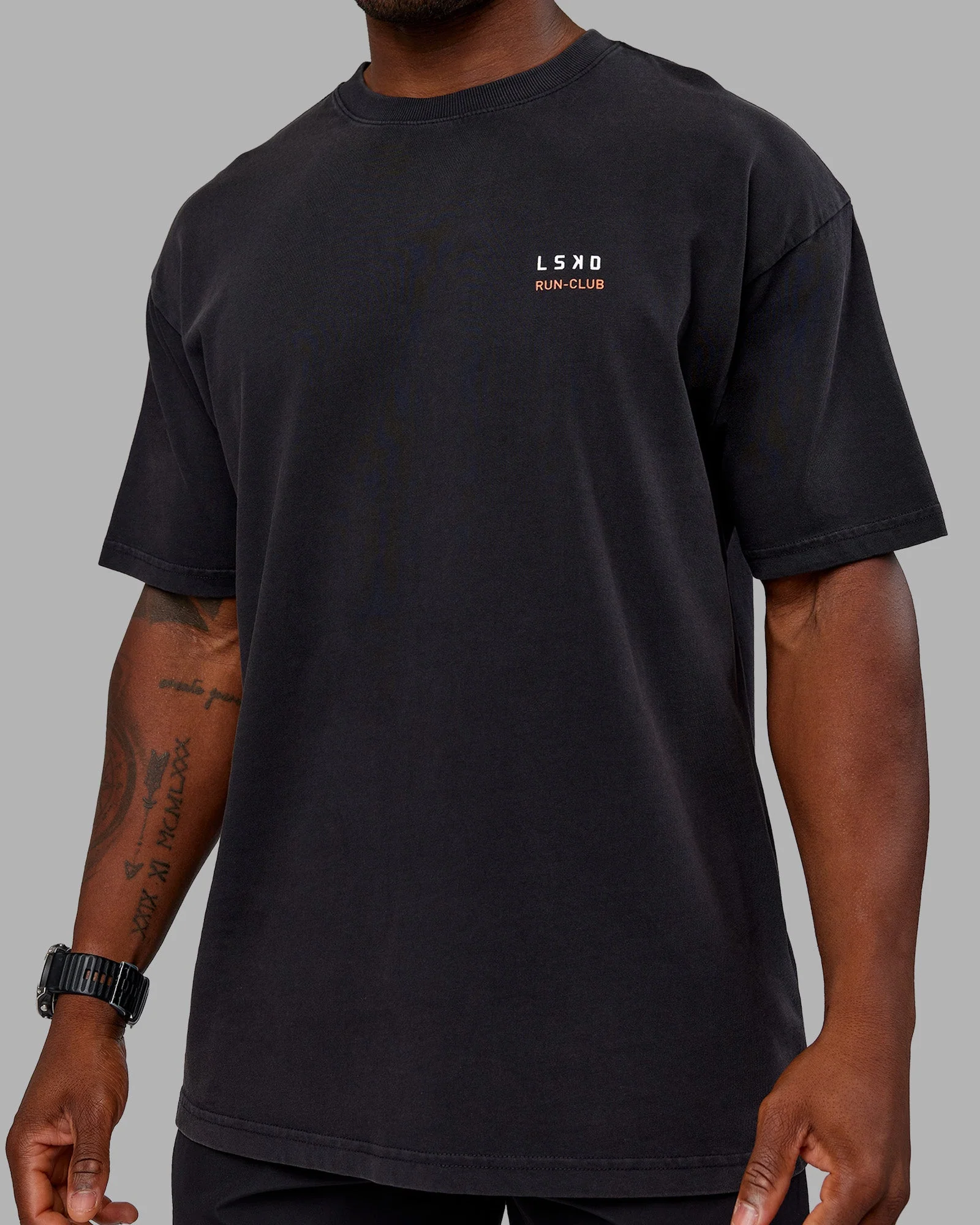 Love this S**t Washed Heavyweight Oversized Tee - Washed Black-Ultra Orange - Image 9