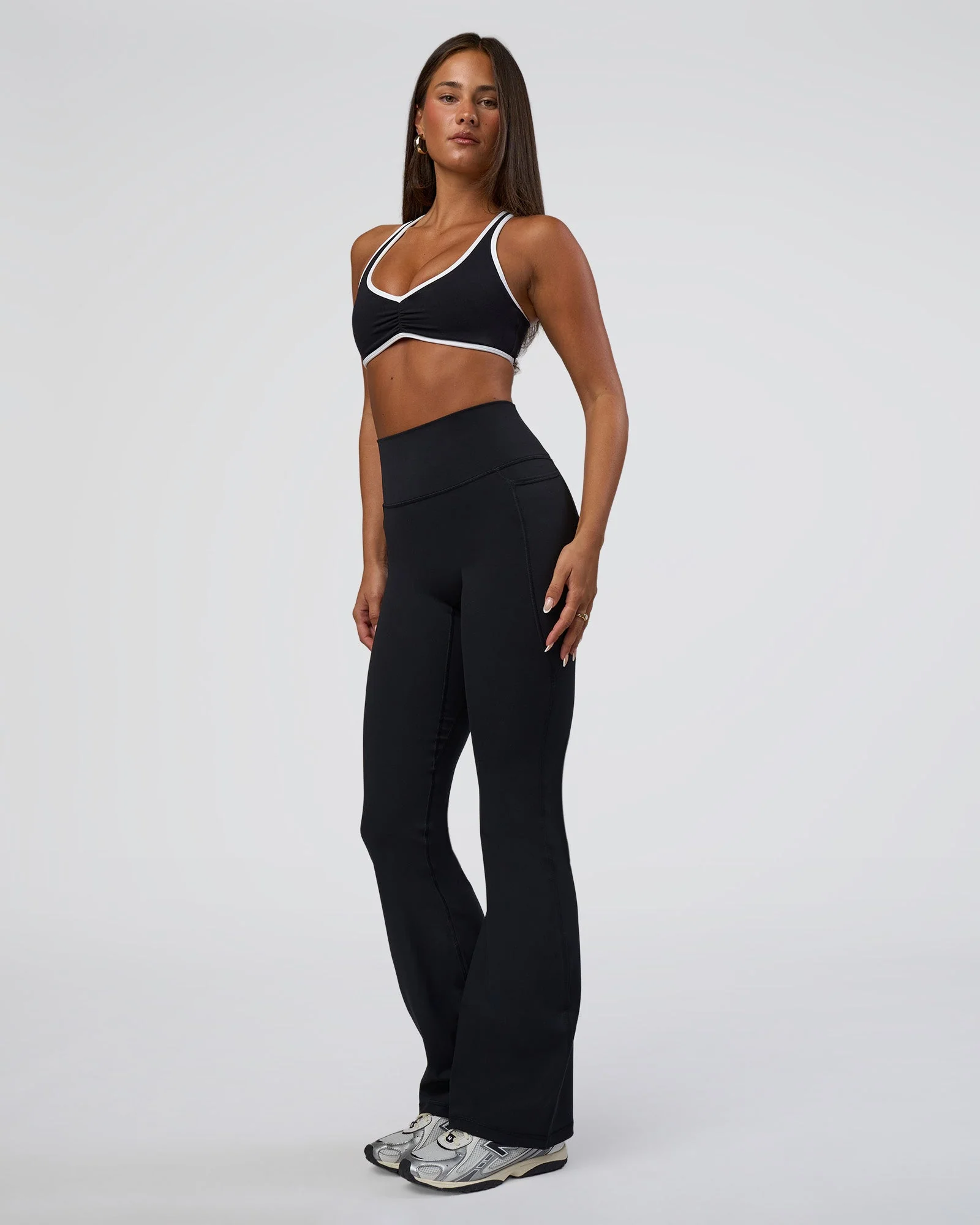 Luminous Sports Bra - Black-White - Image 6