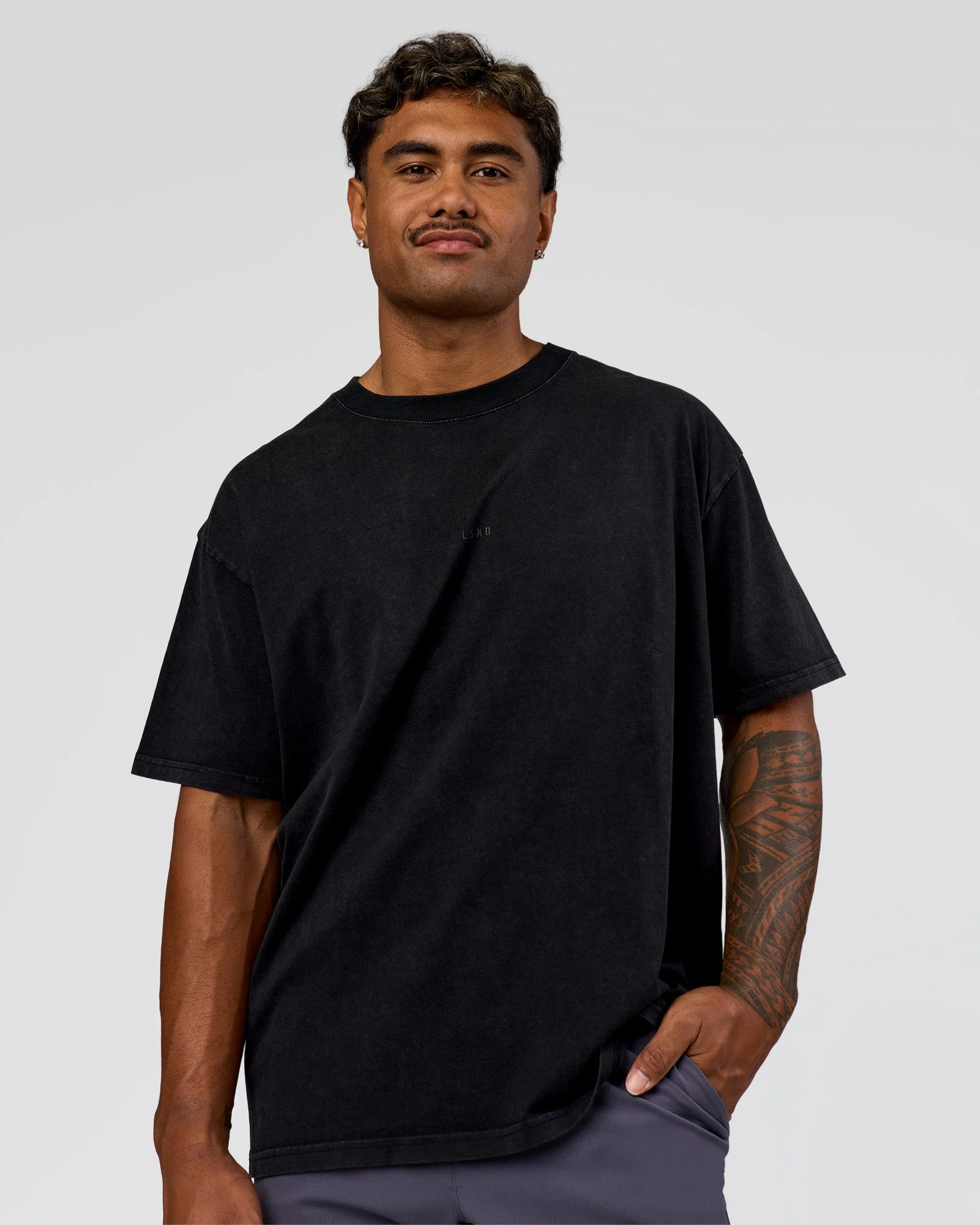 Memory In Motion Heavyweight Oversized Tee - Black Washed - Image 3