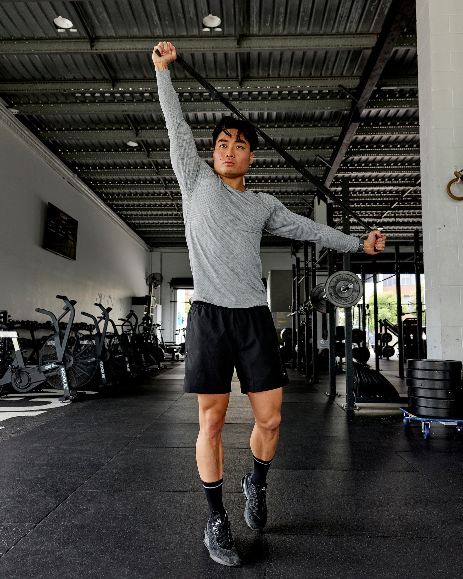 AeroFLX+ Seamless Long Sleeve Tee - Lt Grey Marl