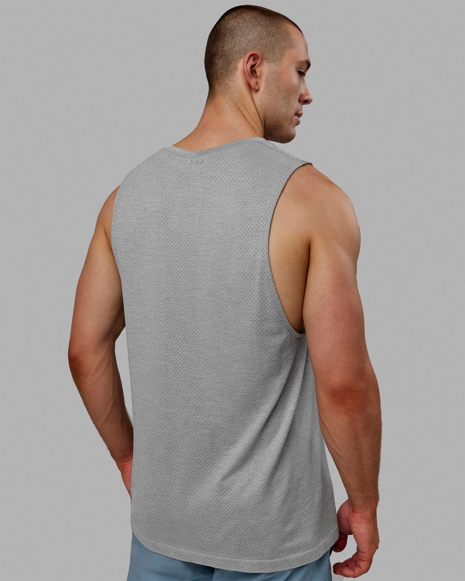 AeroFLX+ Seamless Muscle Tank - Lt Grey Marl - Image 4