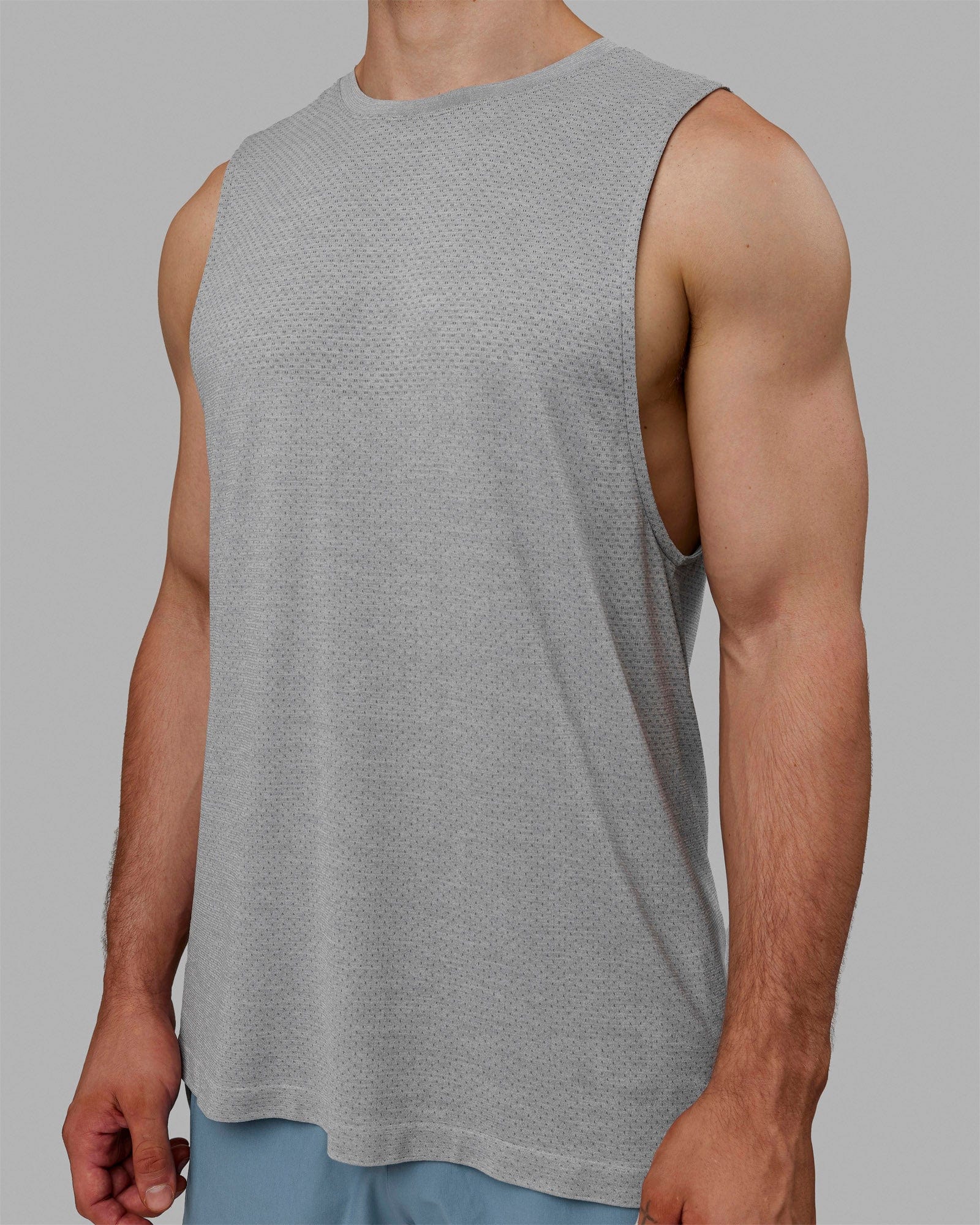 AeroFLX+ Seamless Muscle Tank - Lt Grey Marl - Image 8