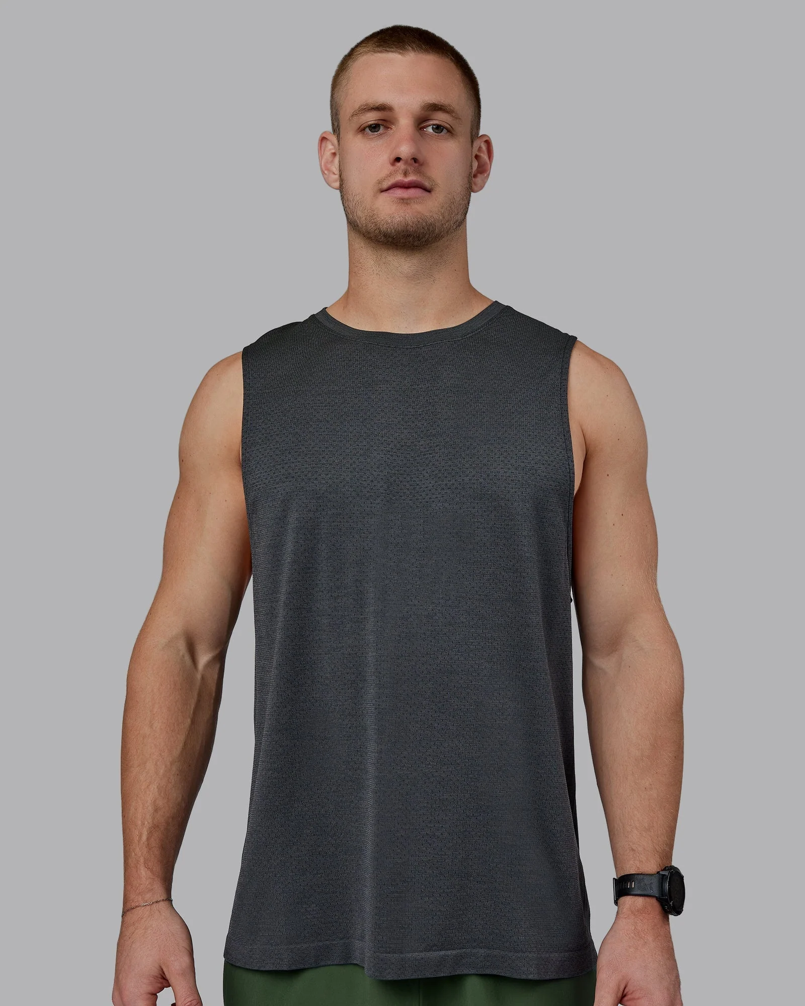 AeroFLX+ Seamless Muscle Tank - Pirate Black Marl - Image 4