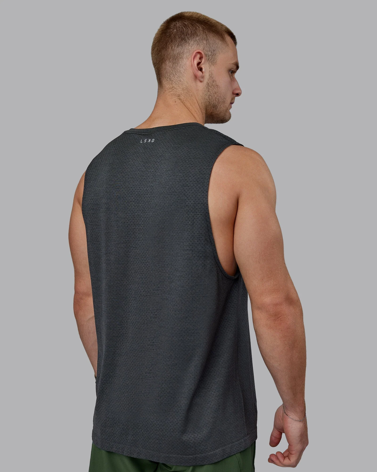 AeroFLX+ Seamless Muscle Tank - Pirate Black Marl - Image 8
