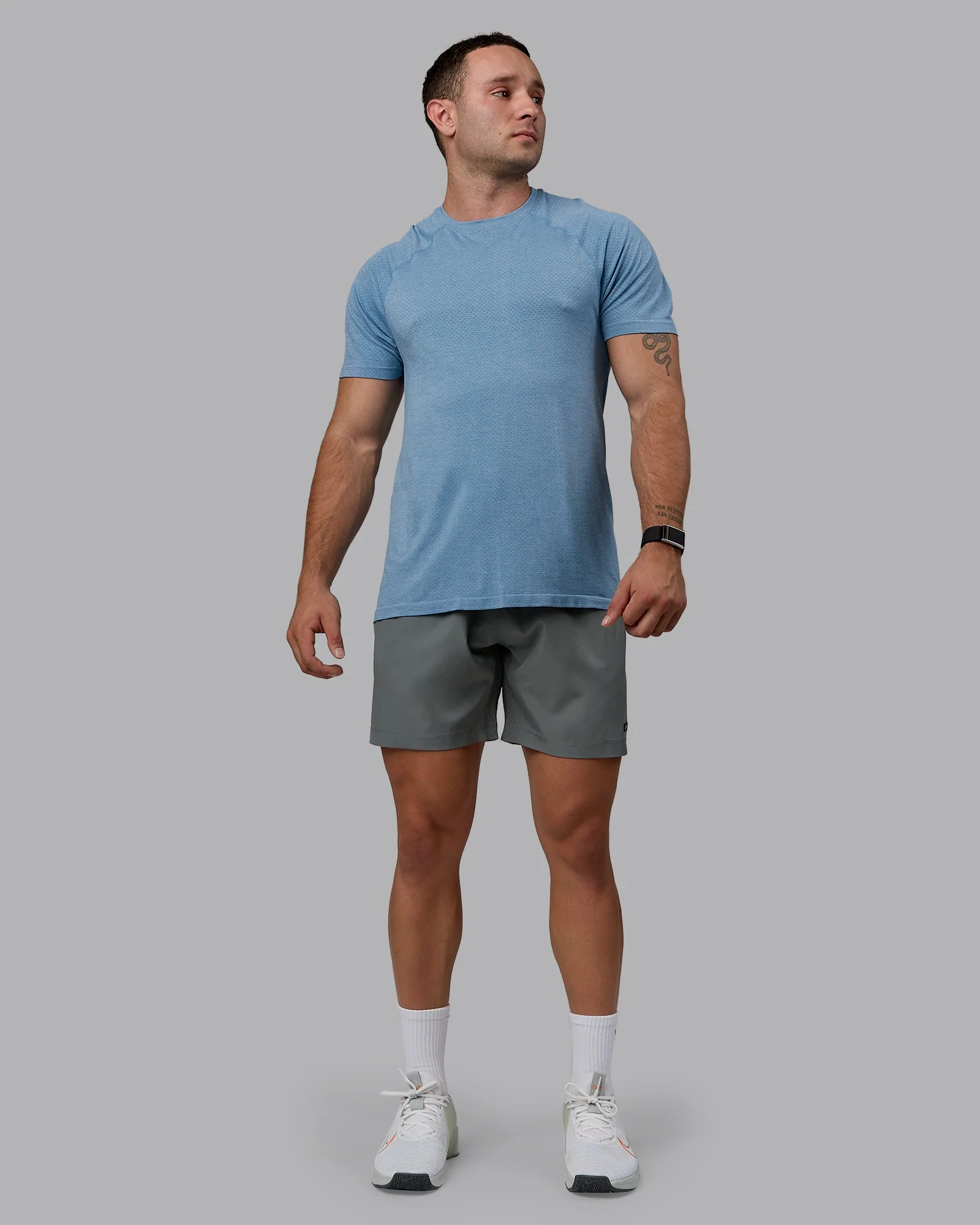 AeroFLX+ Seamless Tee - Elemental Blue/Ice Blue - Image 4