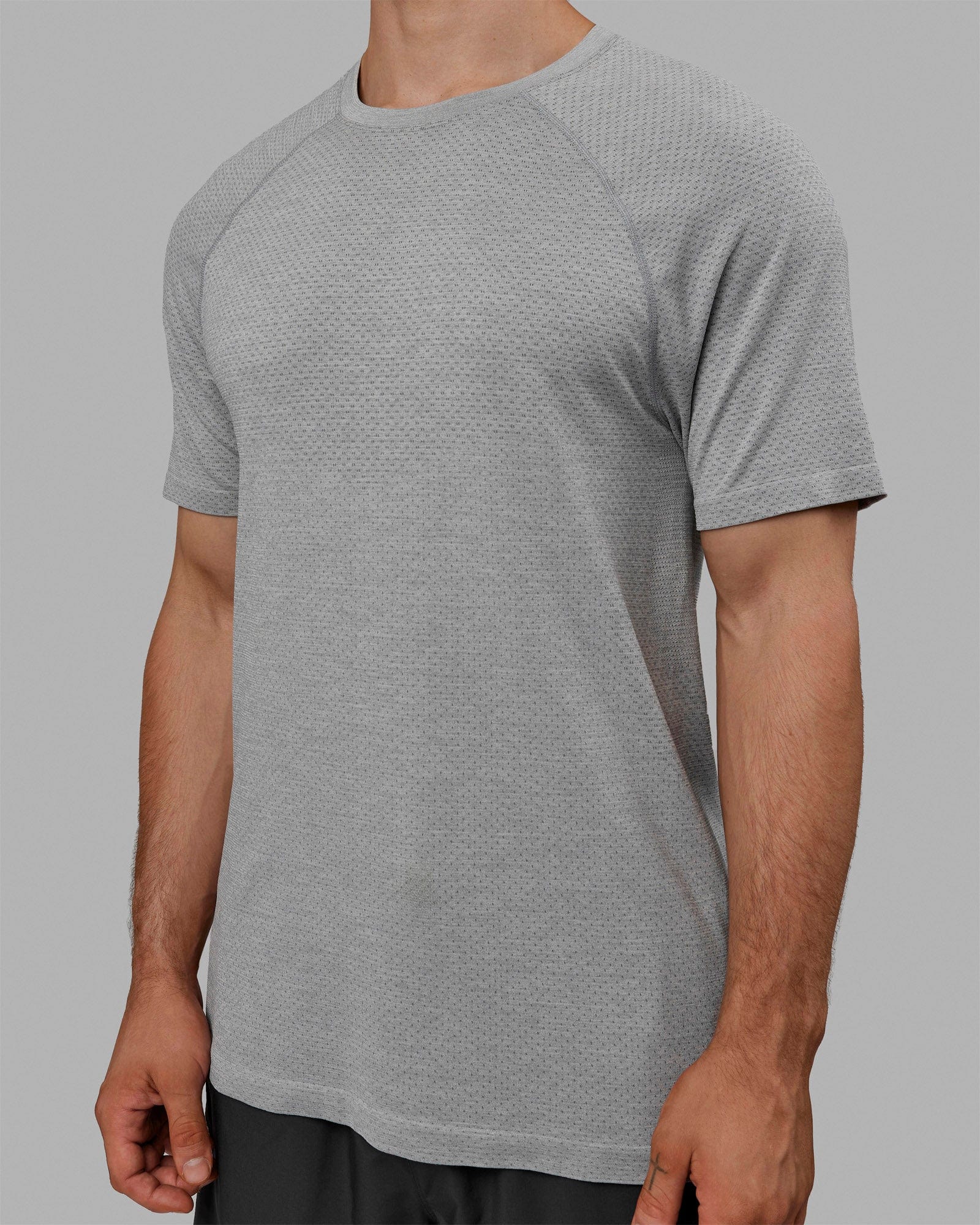 AeroFLX+ Seamless Tee - Lt Grey Marl - Image 8