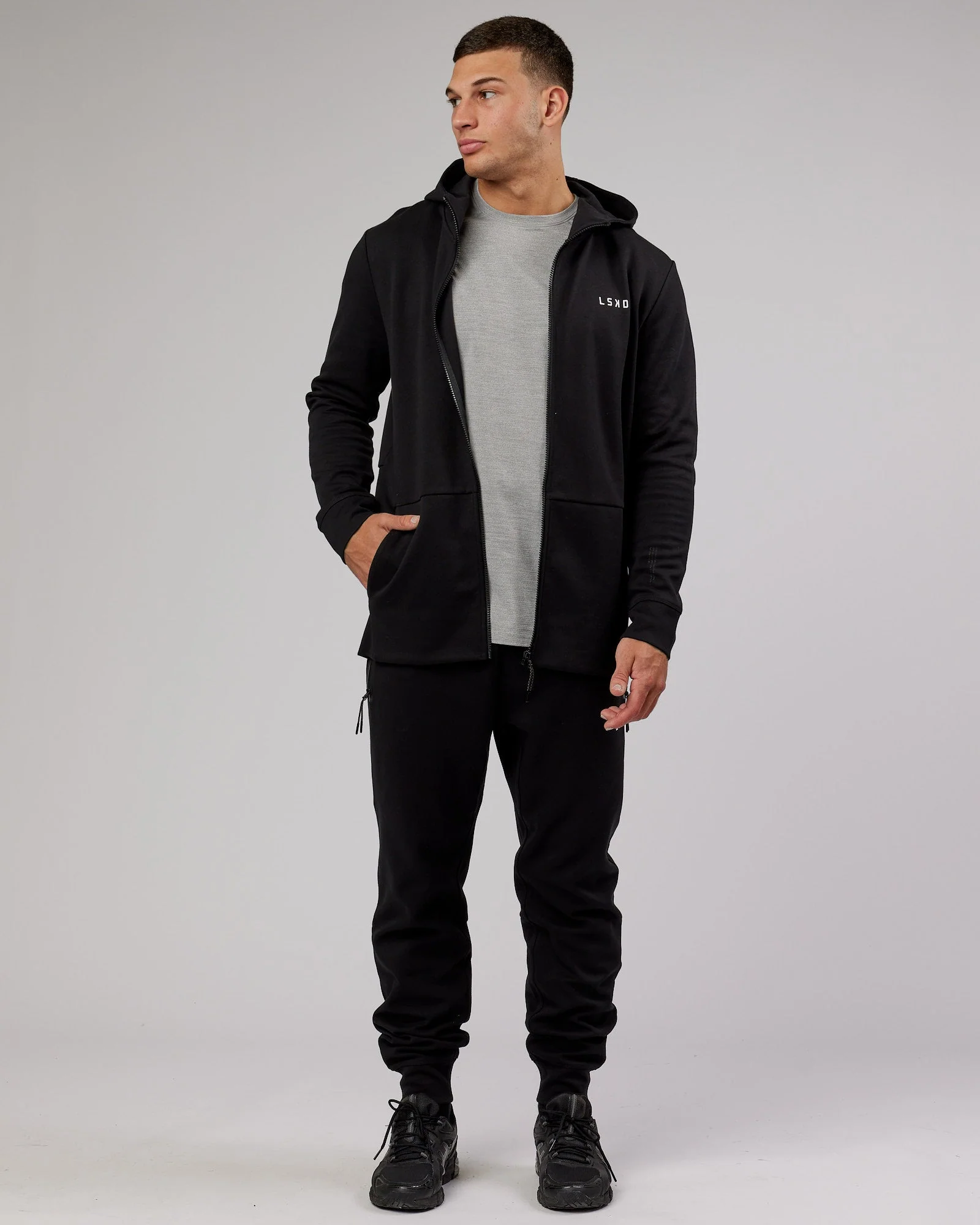 Athlete ForgedFleece Zip Trackpant - Black - Image 6