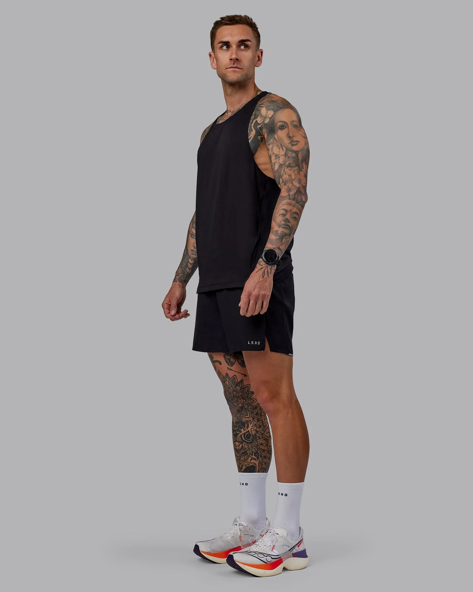 Pace Keep on Running Tank - Black-Dahlia Purple - Image 2