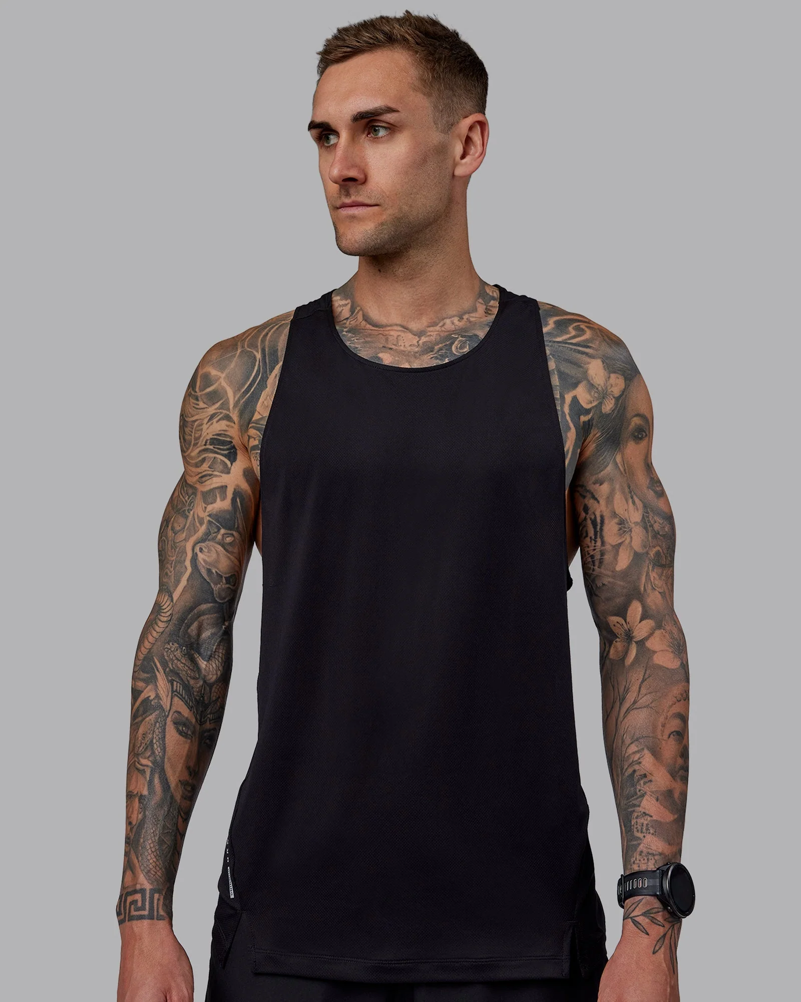 Pace Keep on Running Tank - Black-Dahlia Purple - Image 3