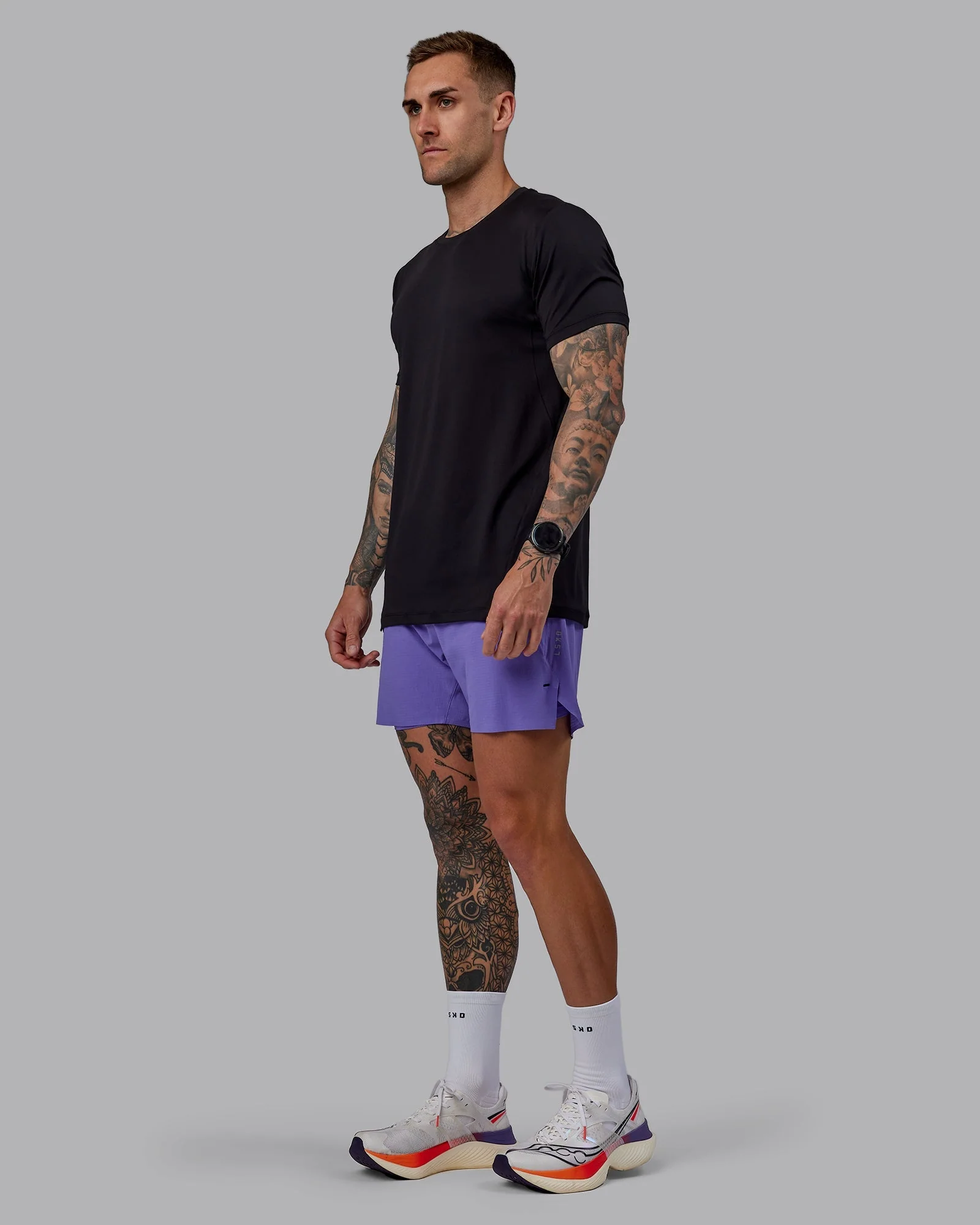 Pace Keep on Running Tee - Black-Dahlia Purple - Image 3