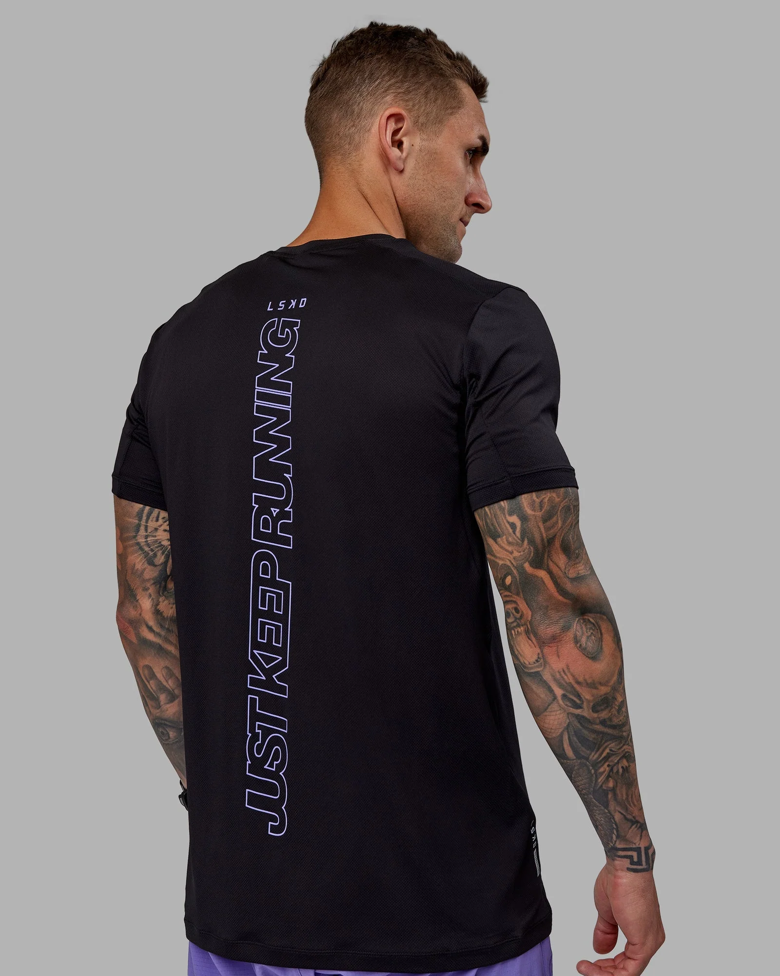 Pace Keep on Running Tee - Black-Dahlia Purple - Image 7