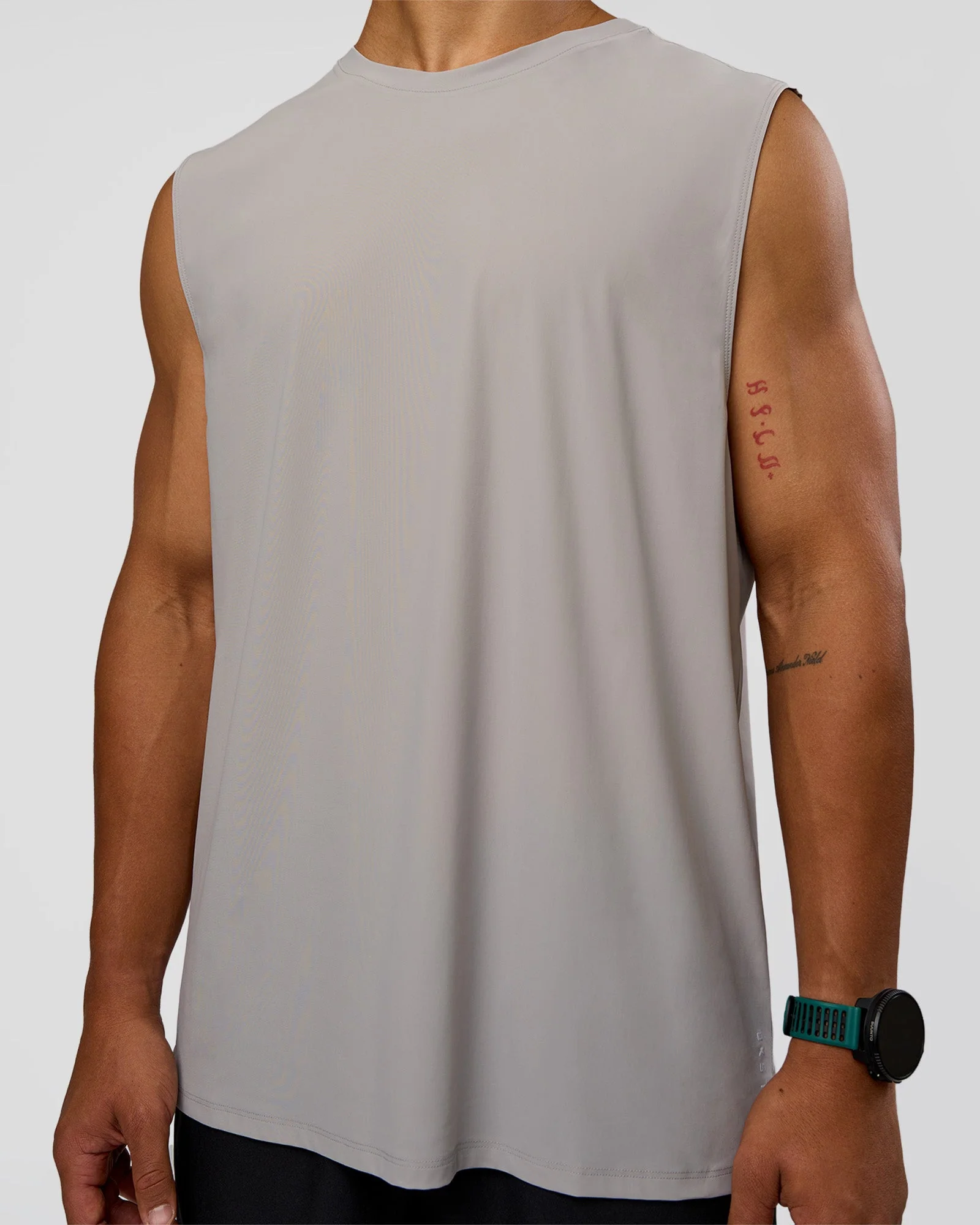 Cadence MicroMotion Muscle Tank - Alloy-Carbon Green - Image 5