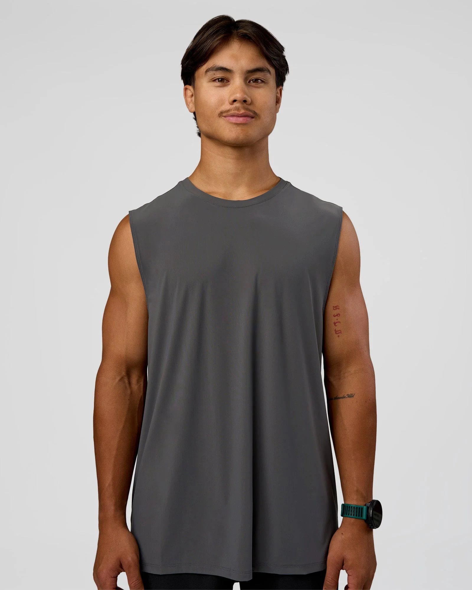 Cadence MicroMotion Muscle Tank - Dark Storm-Alloy - Image 2