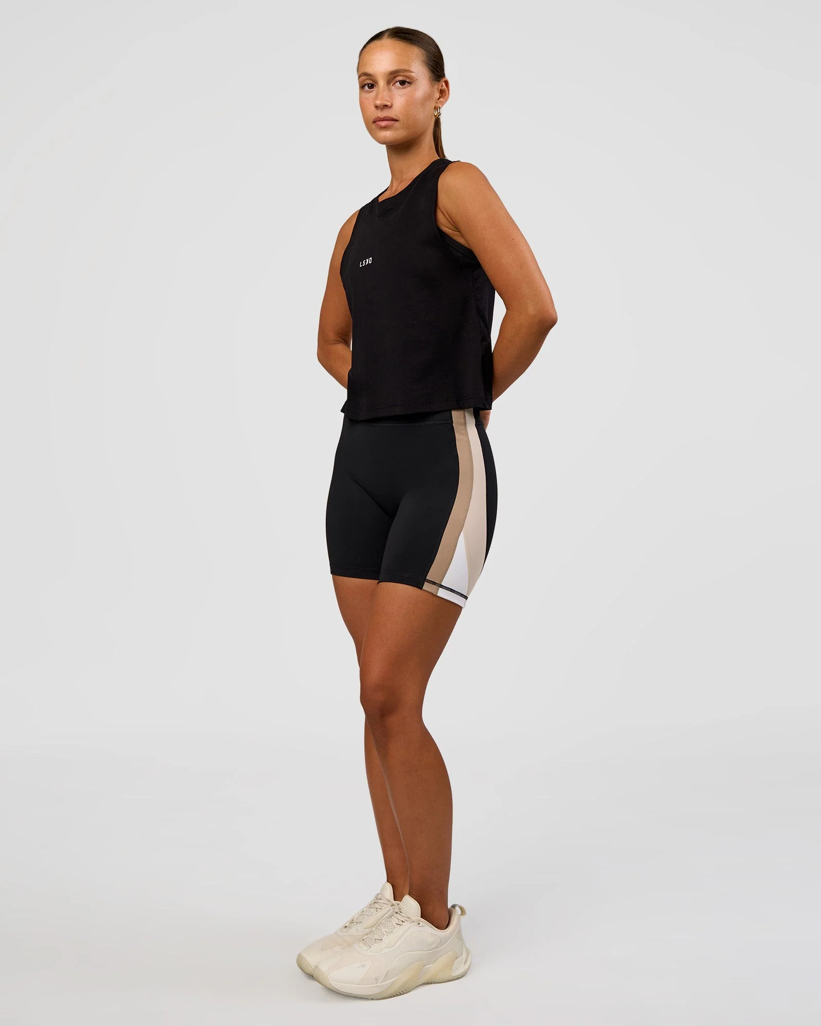 Go-To FLXCotton Midline Tank - Black-White - Image 5
