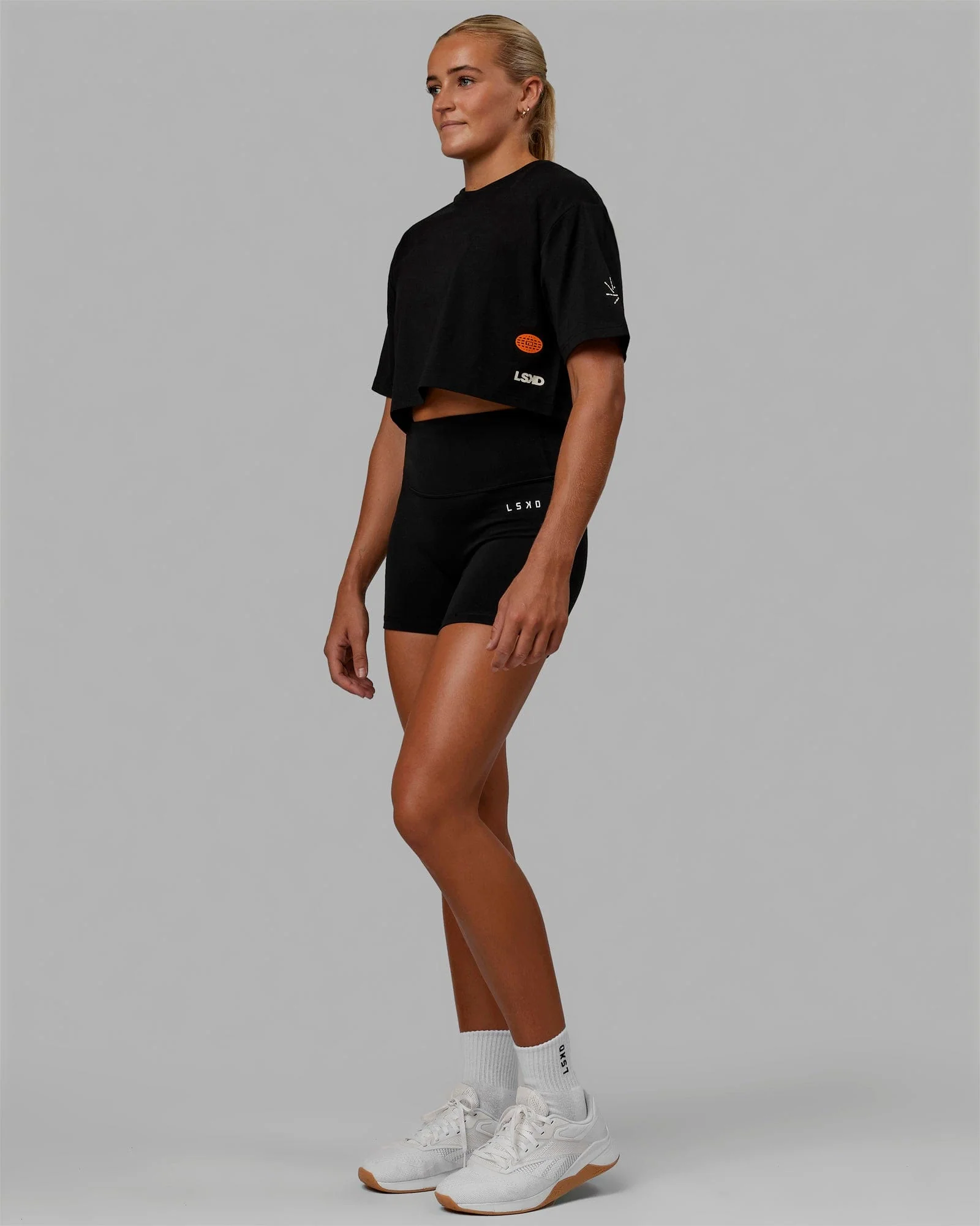 Millennium FLXCotton Cropped Tee - Black - Image 2