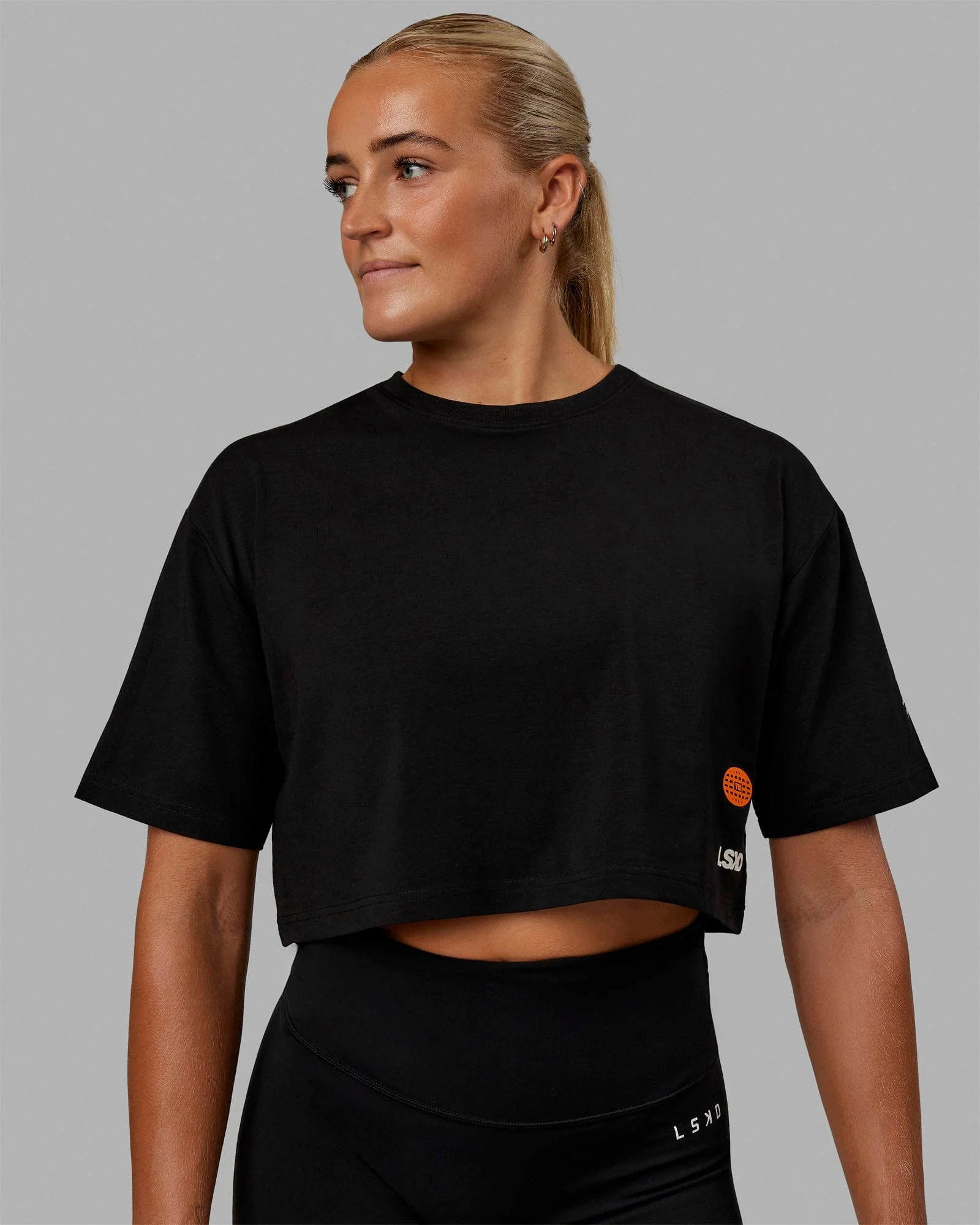 Millennium FLXCotton Cropped Tee - Black - Image 4